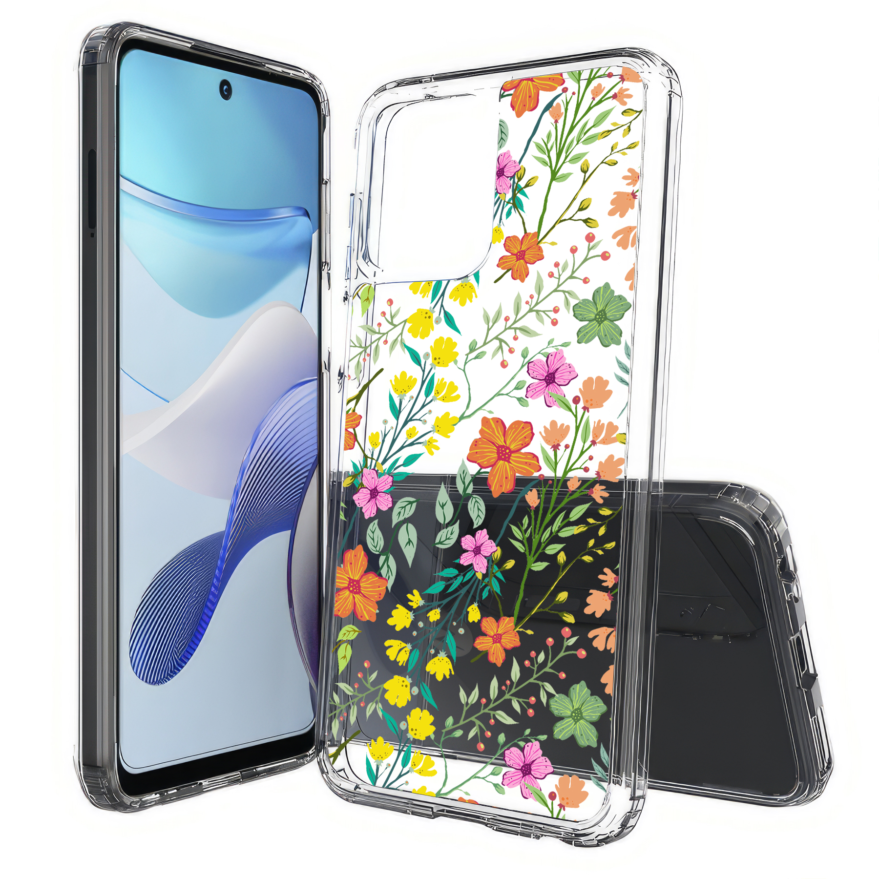 For Motorola Moto G (Power,Stylus,Play,5G),Slim Cover,Flower 20 Print,USA - Picture 25 of 27