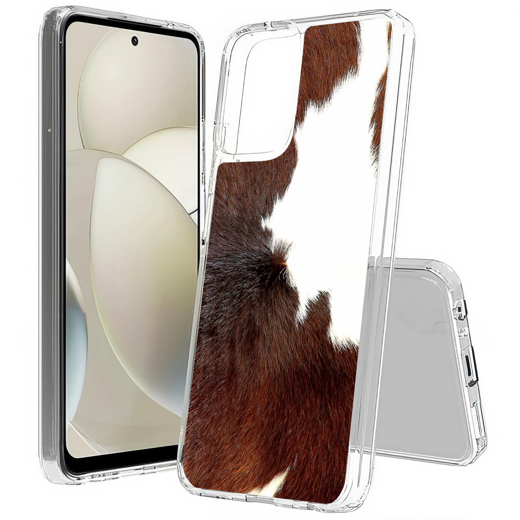 For Motorola Moto G (Power,Stylus,Play,5G),Slim Cover,Dairy Cow Fur Print,USA - Picture 26 of 27