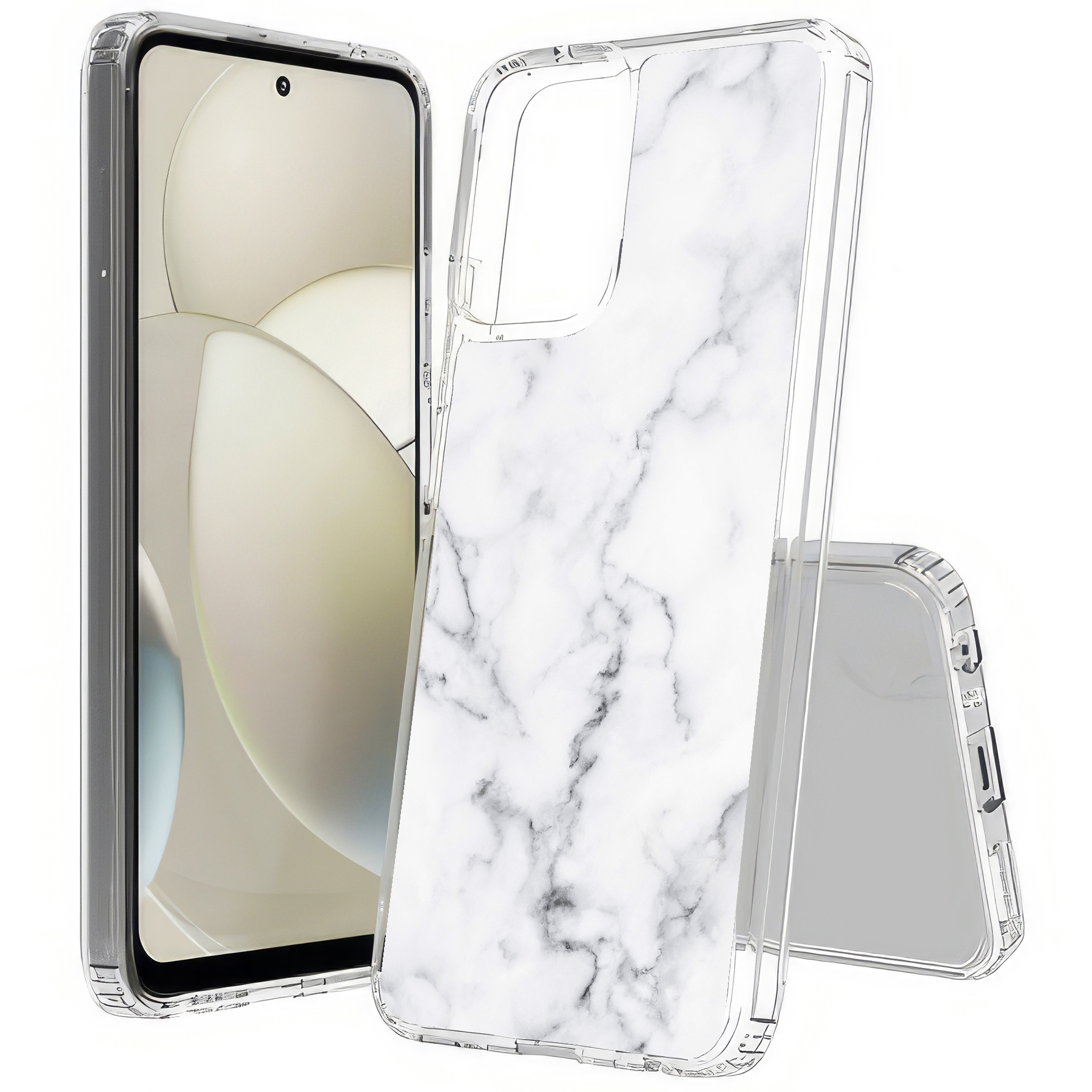 For Motorola Moto G (Power,Stylus,Play,5G),Slim Cover,Black Marble 2 Print,USA - Picture 27 of 27