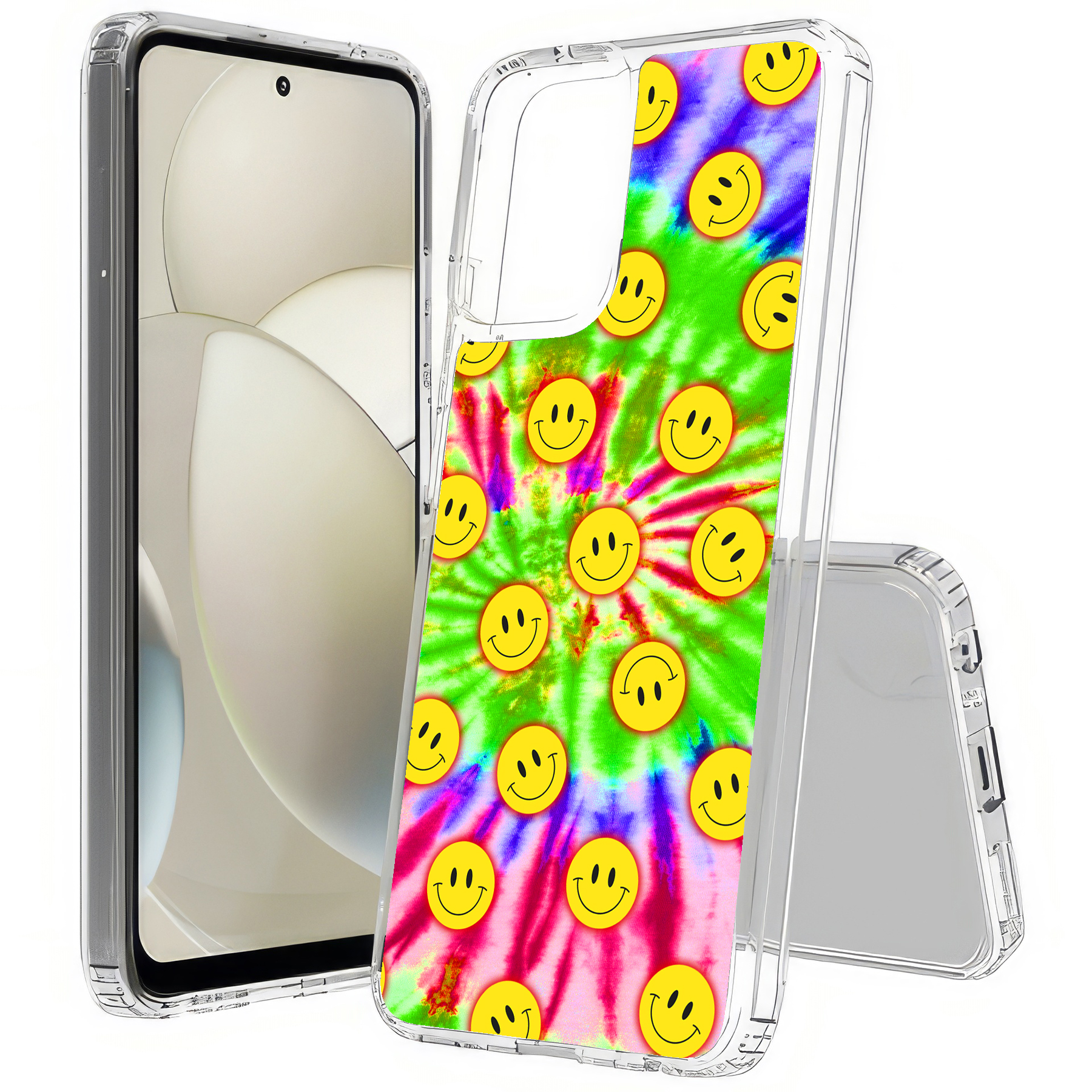 For Motorola Moto G (Power,Stylus,Play,5G),Slim Cover,Tie Dye Smile Print,USA - Picture 27 of 27