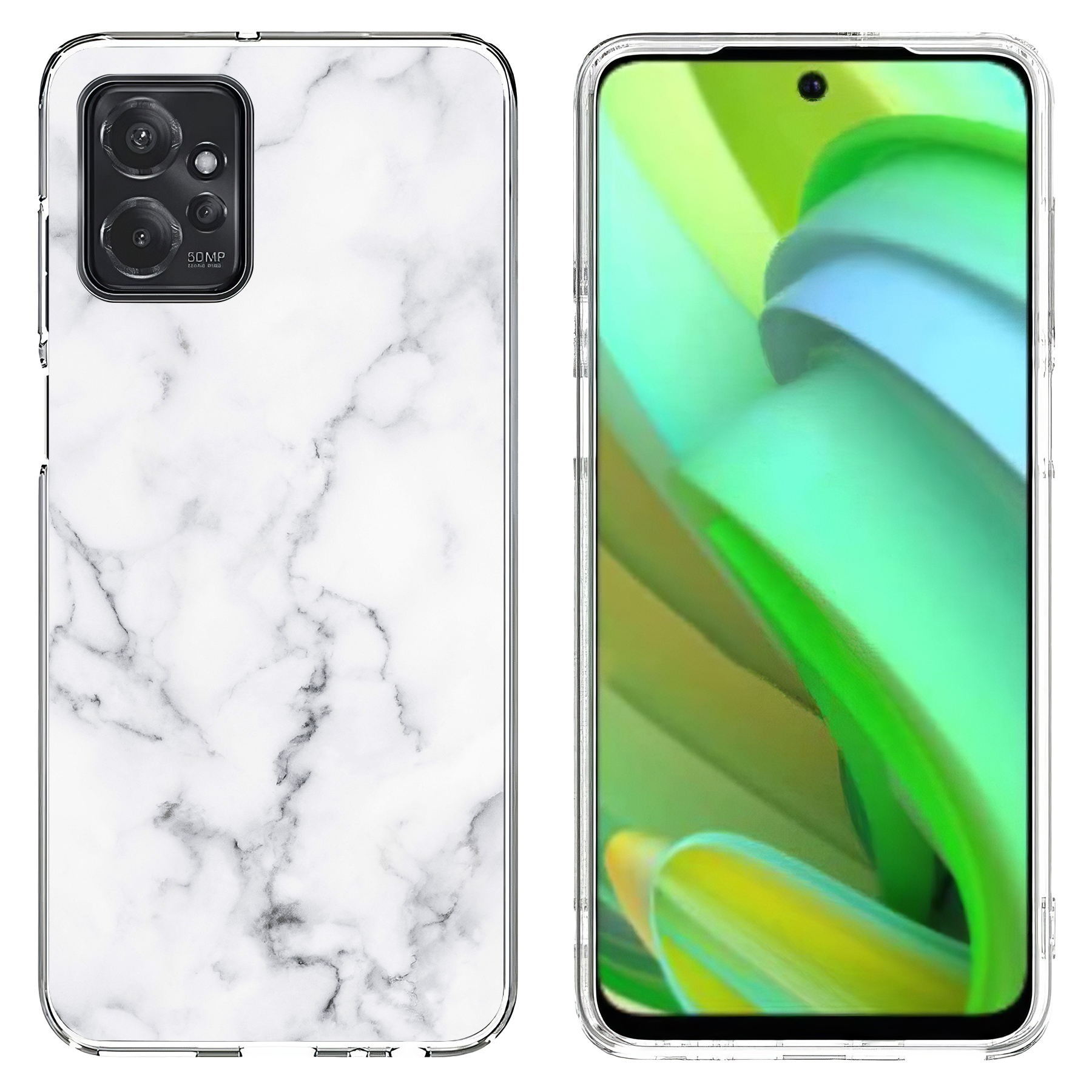 For Motorola Moto G (Power,Stylus,Play,5G),Slim Cover,Black Marble 2 Print,USA - Picture 11 of 27
