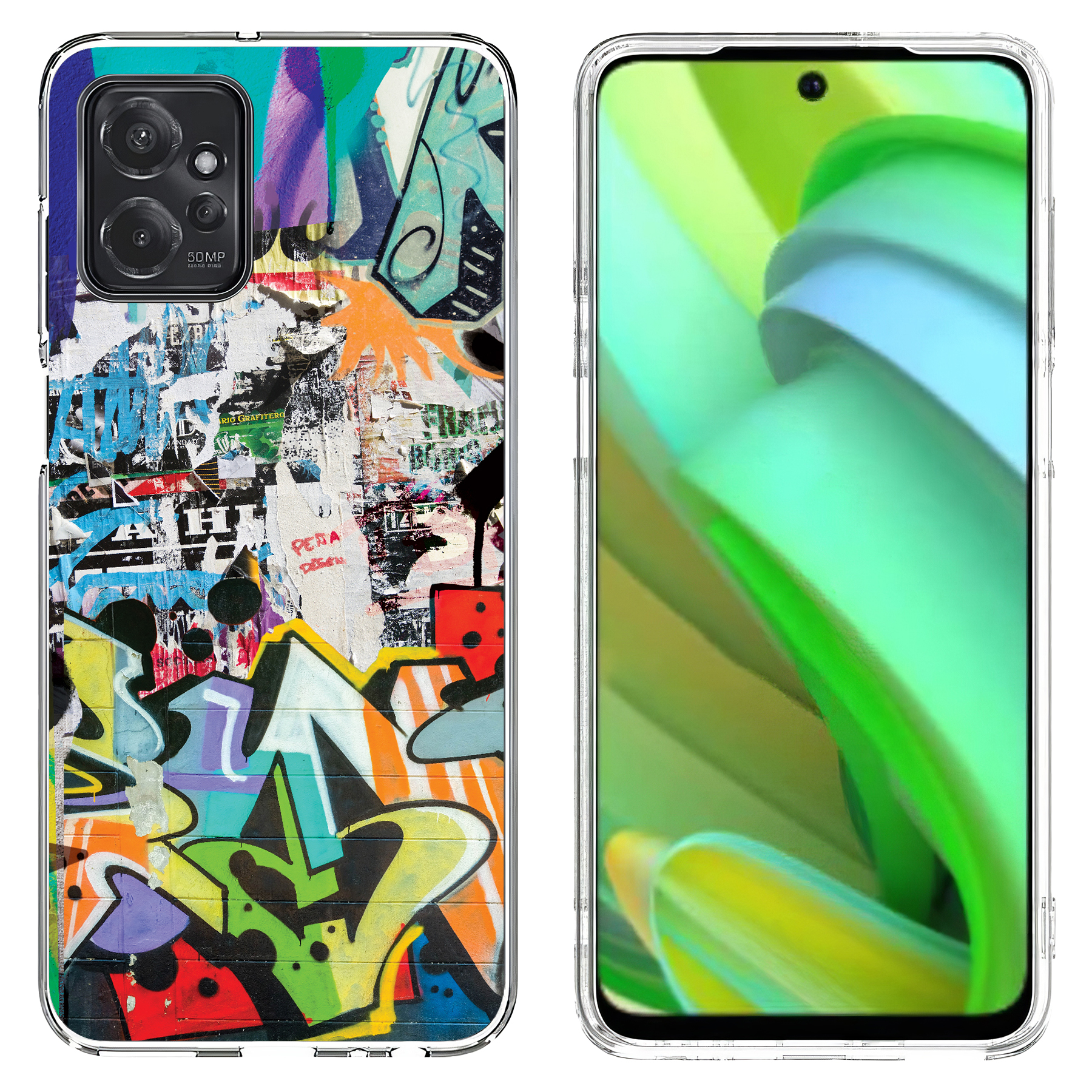 For Motorola Moto G (Power,Stylus,Play,5G),Slim Cover,Street Graffiti Print,USA - Picture 11 of 27
