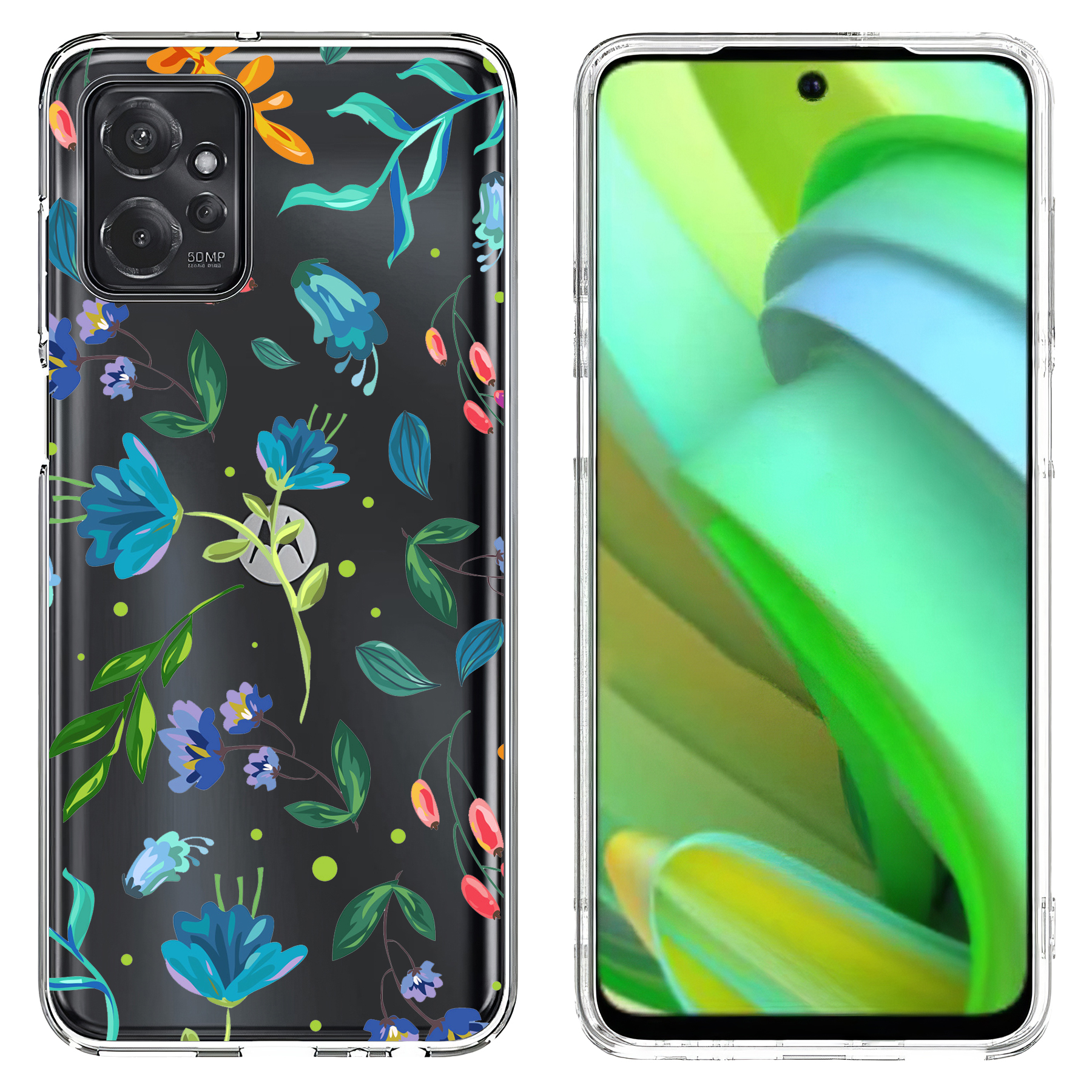 For Motorola Moto G (Power,Stylus,Play,5G),Slim Cover,Flower 2 Print,USA - Picture 11 of 27