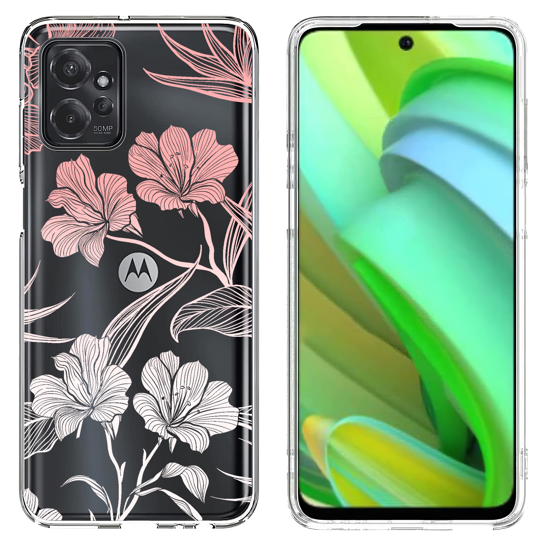 For Motorola Moto G (Power,Stylus,Play,5G),Slim Cover,Flower 12 Print,USA - Picture 11 of 27