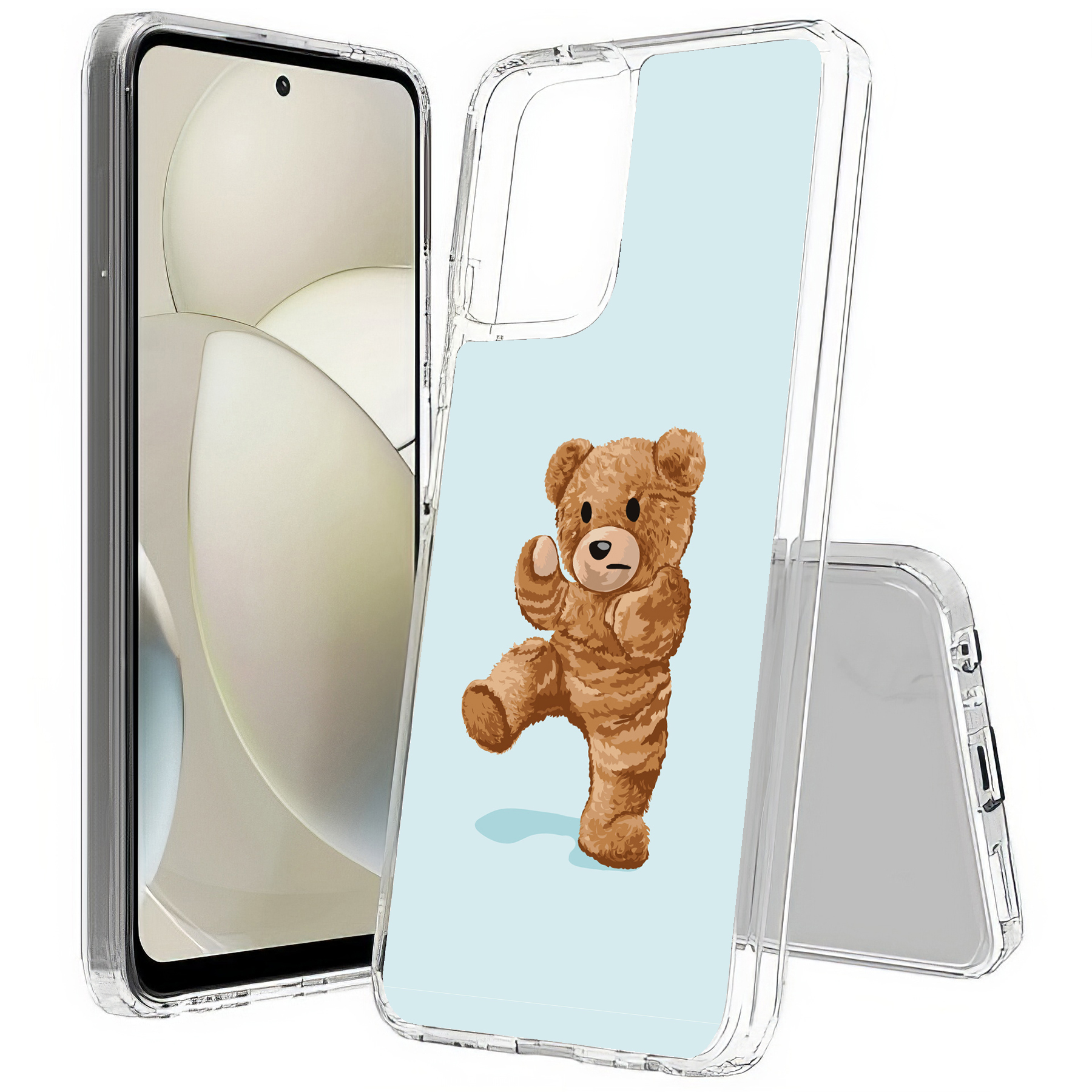 For Motorola Moto G (Power,Stylus,Play,5G),Slim Cover,Teddy Fight Print,USA - Afbeelding 10 van 27