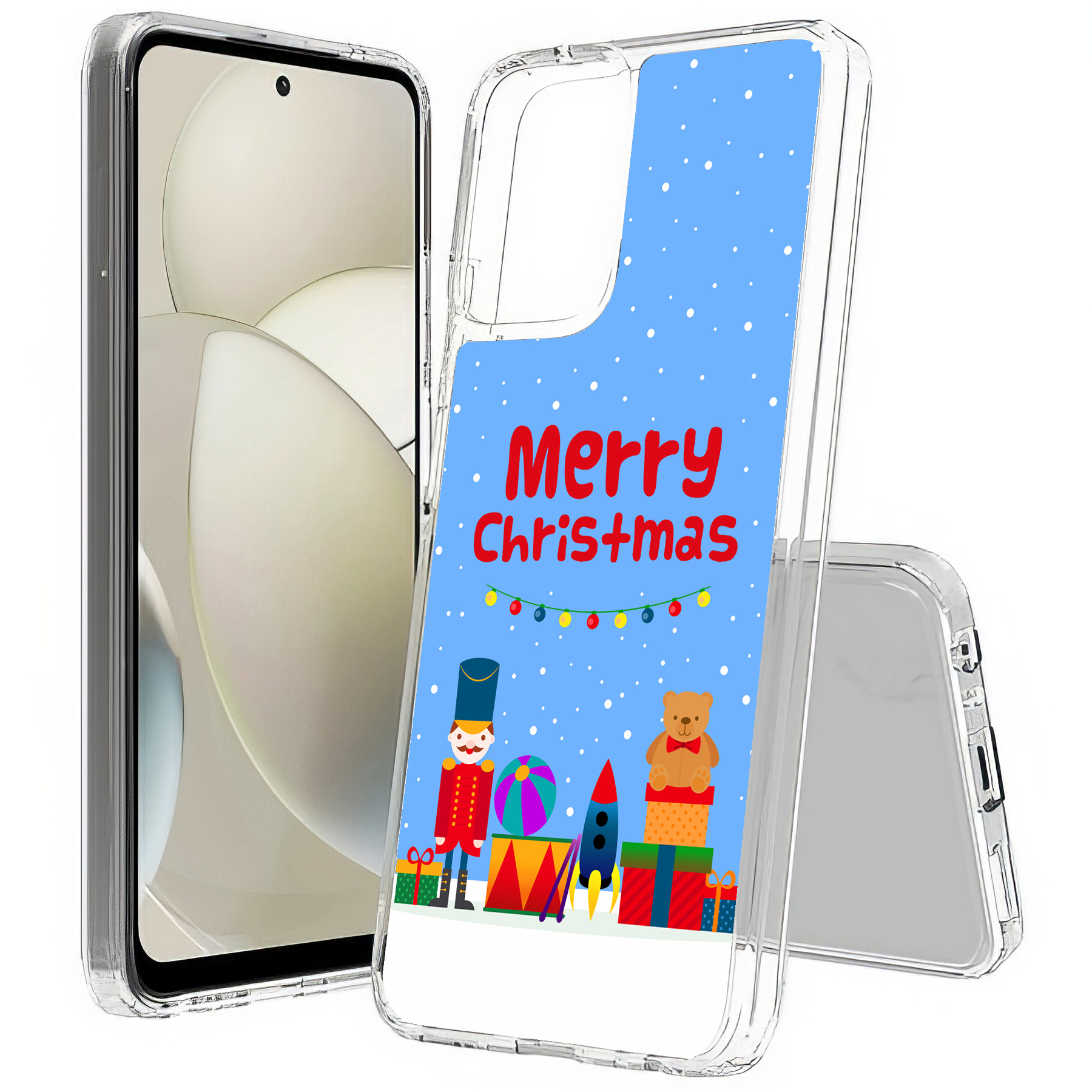 For Motorola Moto G (Power,Stylus,Play,5G),Slim Cover,Christmas Toy Print,USA - Afbeelding 10 van 27