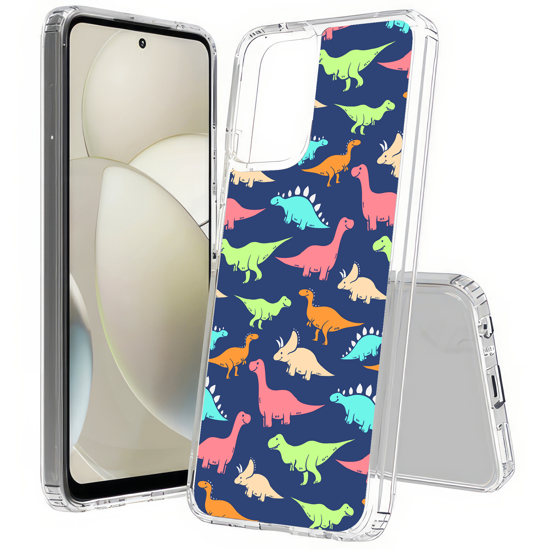 For Motorola Moto G (Power,Stylus,Play,5G),Slim Cover,Dinosaur 1 Print,USA - Picture 9 of 27