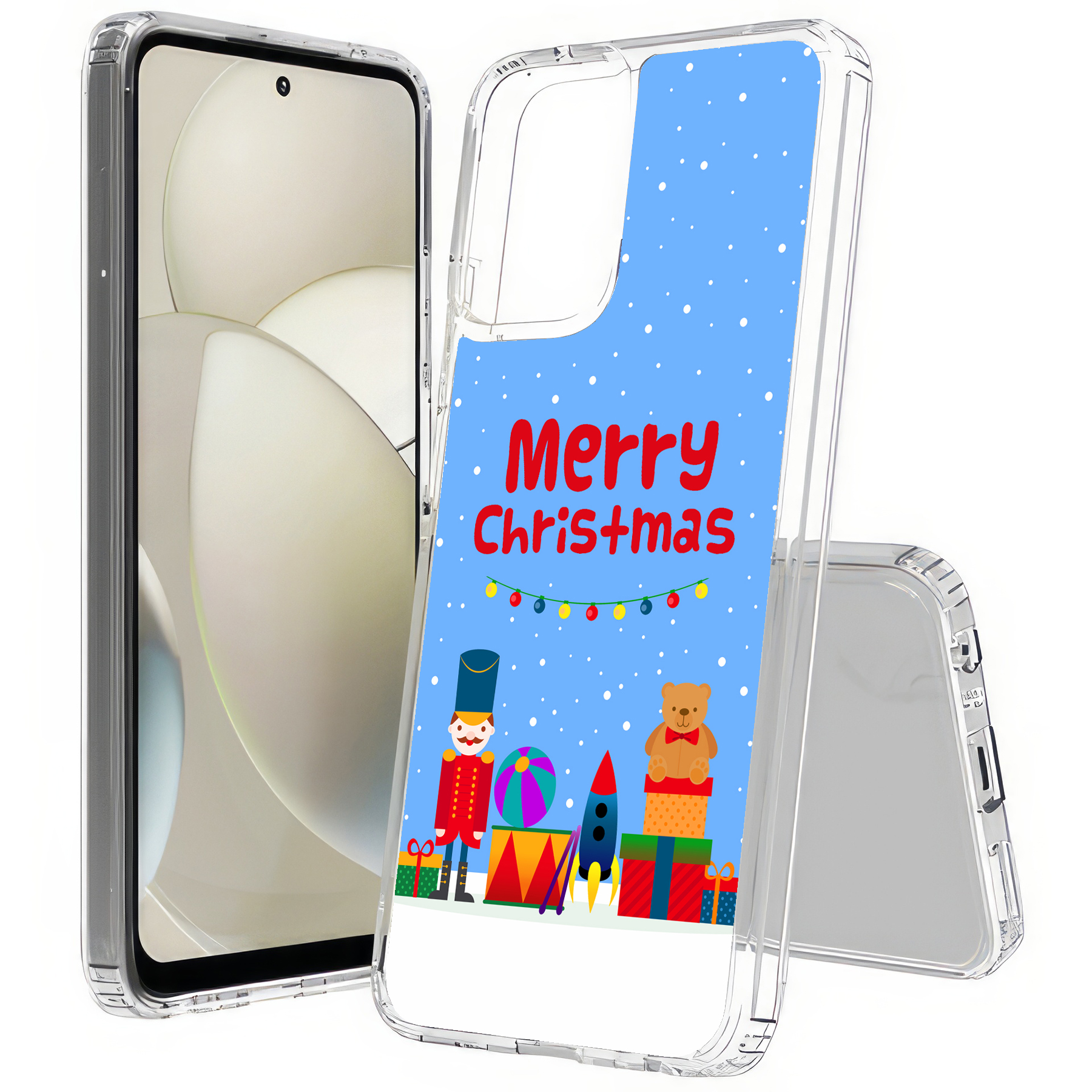 For Motorola Moto G (Power,Stylus,Play,5G),Slim Cover,Christmas Toy Print,USA - Afbeelding 9 van 27
