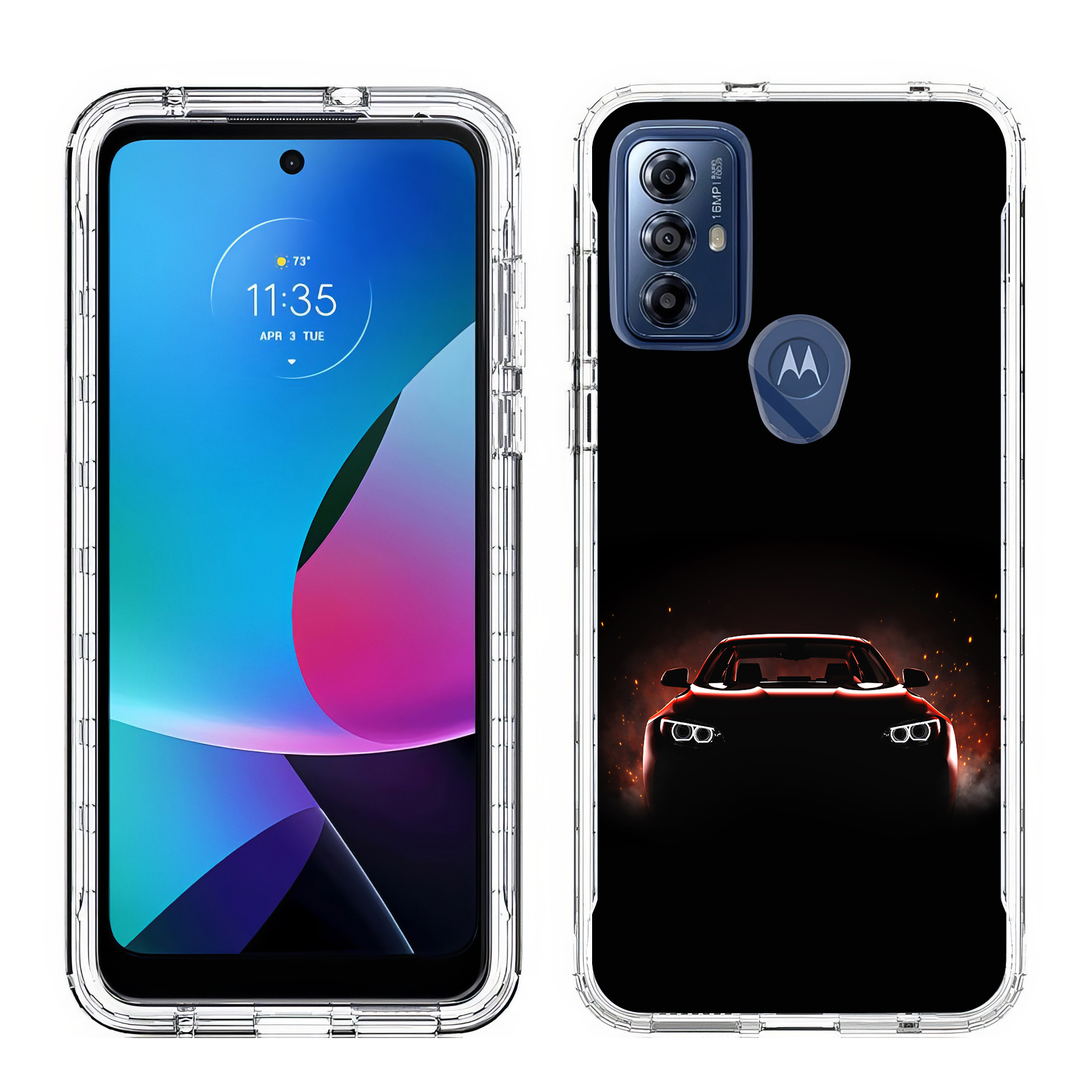 For Motorola Moto G (Power,Stylus,Play,5G),Slim Cover,Luxury Car Print,USA - Picture 22 of 27