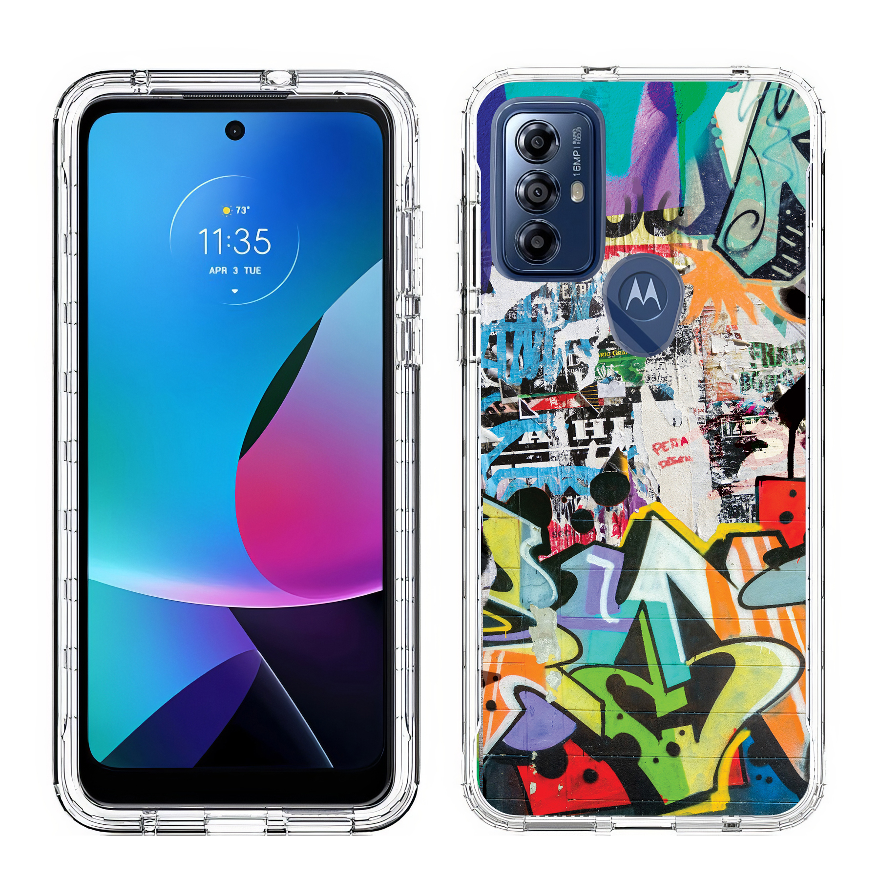 For Motorola Moto G (Power,Stylus,Play,5G),Slim Cover,Street Graffiti Print,USA - Picture 22 of 27