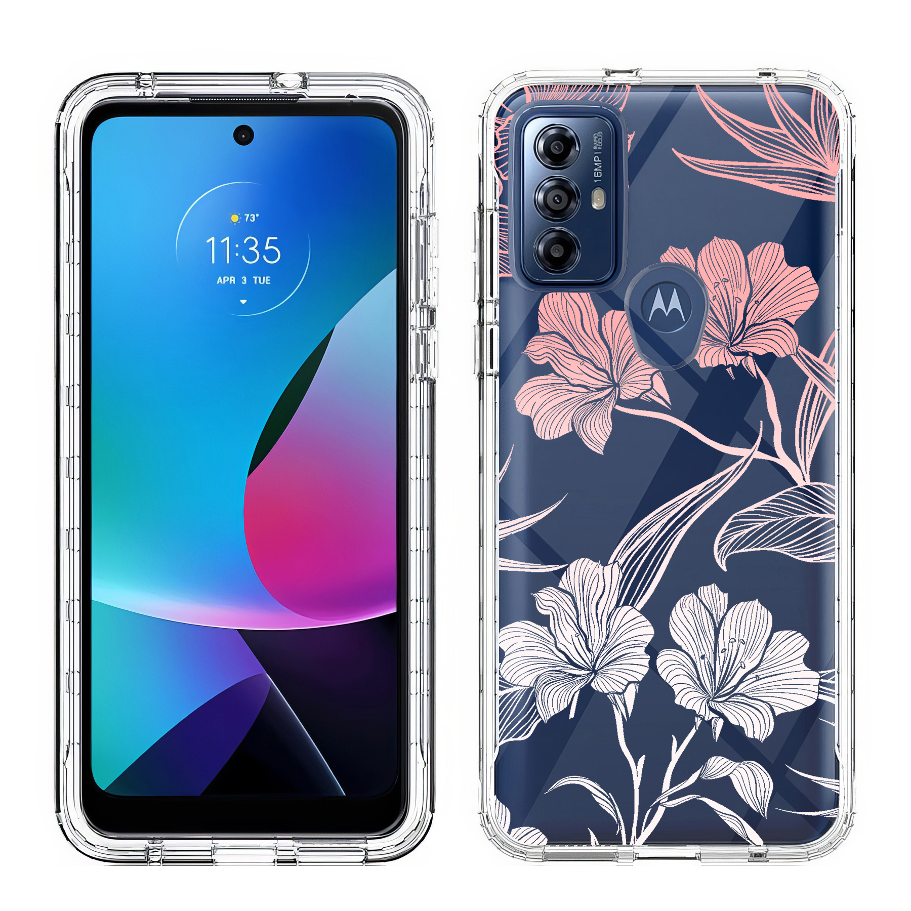 For Motorola Moto G (Power,Stylus,Play,5G),Slim Cover,Flower 12 Print,USA - Picture 22 of 27