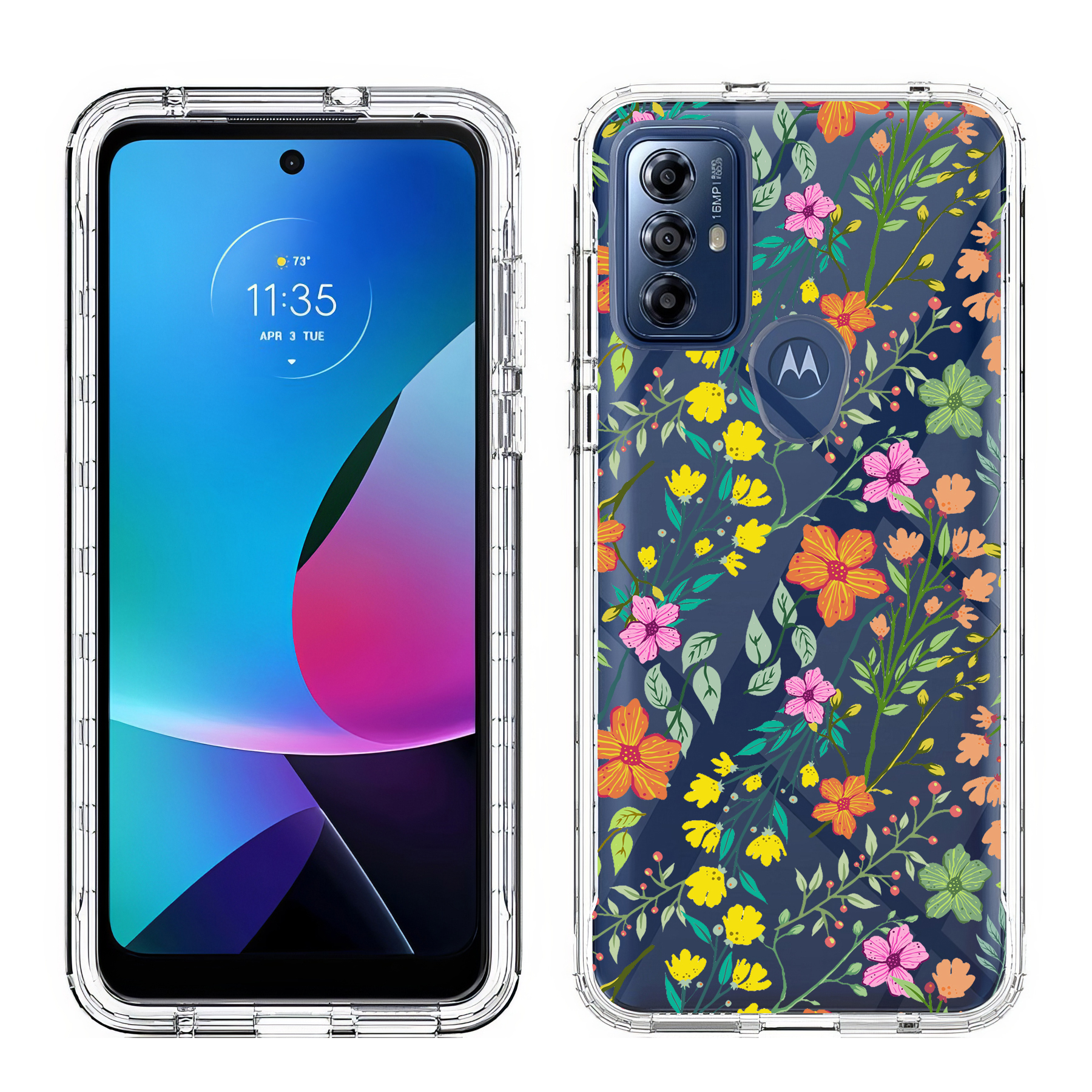 For Motorola Moto G (Power,Stylus,Play,5G),Slim Cover,Flower 20 Print,USA - Picture 22 of 27