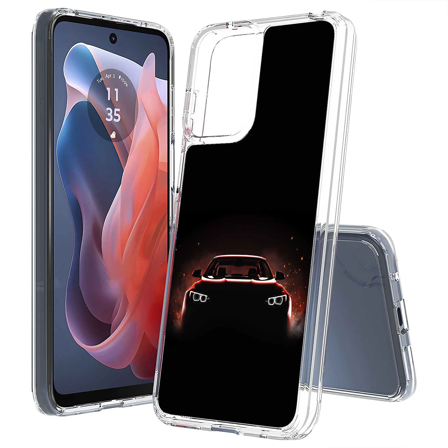 For Motorola Moto G (Power,Stylus,Play,5G),Slim Cover,Luxury Car Print,USA - Picture 21 of 27