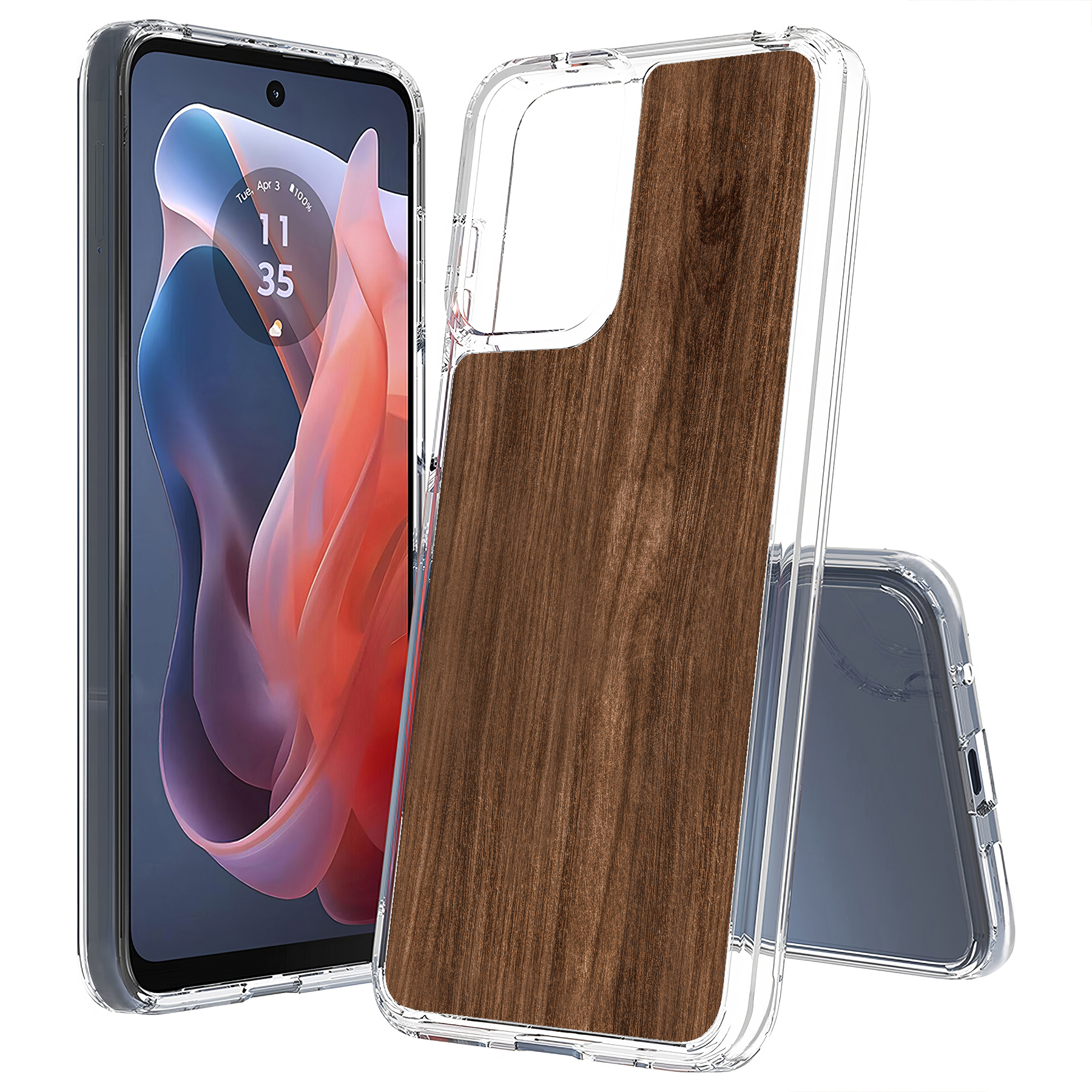 For Motorola Moto G (Power,Stylus,Play,5G),Slim Cover,Wood 3 Print,USA - Picture 21 of 27