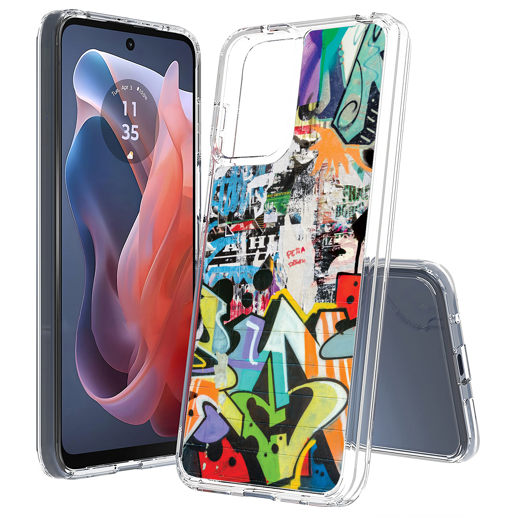 For Motorola Moto G (Power,Stylus,Play,5G),Slim Cover,Street Graffiti Print,USA - Picture 21 of 27