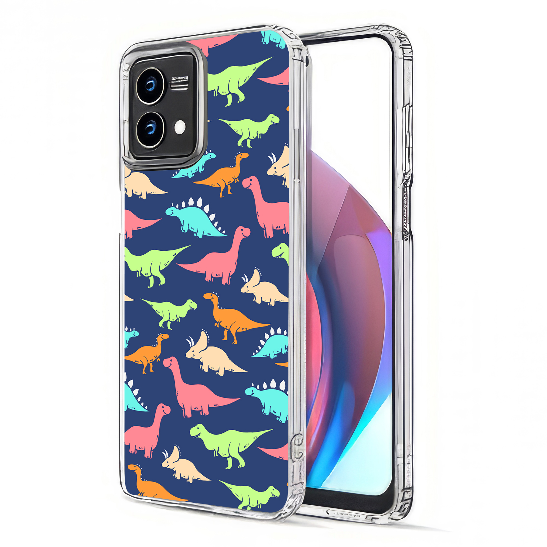 For Motorola Moto G (Power,Stylus,Play,5G),Slim Cover,Dinosaur 1 Print,USA - Picture 16 of 27
