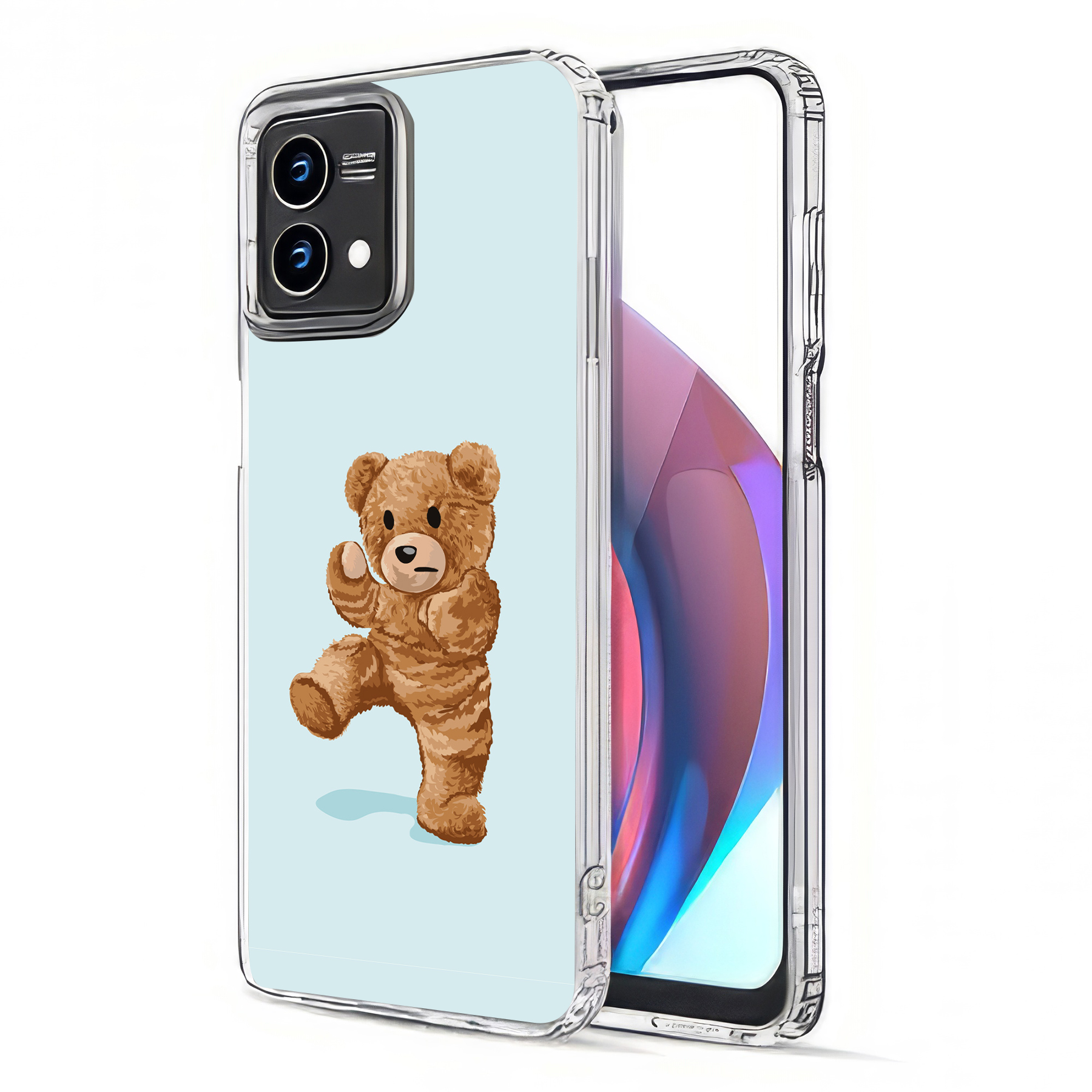 For Motorola Moto G (Power,Stylus,Play,5G),Slim Cover,Teddy Fight Print,USA - Afbeelding 16 van 27