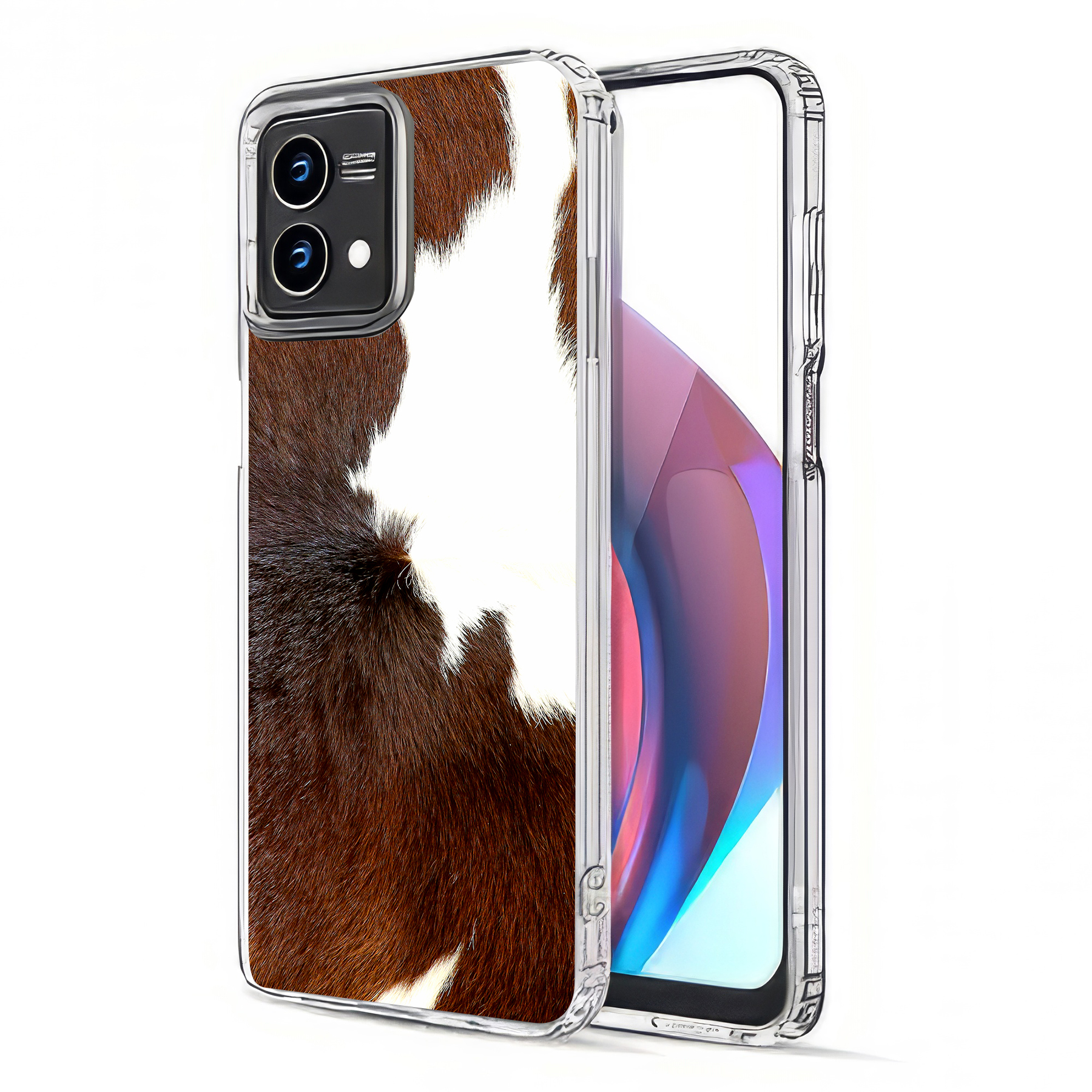 For Motorola Moto G (Power,Stylus,Play,5G),Slim Cover,Dairy Cow Fur Print,USA - Picture 16 of 27