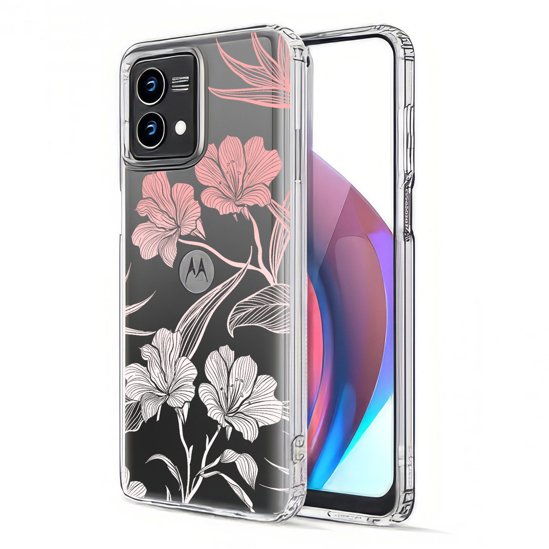 For Motorola Moto G (Power,Stylus,Play,5G),Slim Cover,Flower 12 Print,USA - Picture 16 of 27