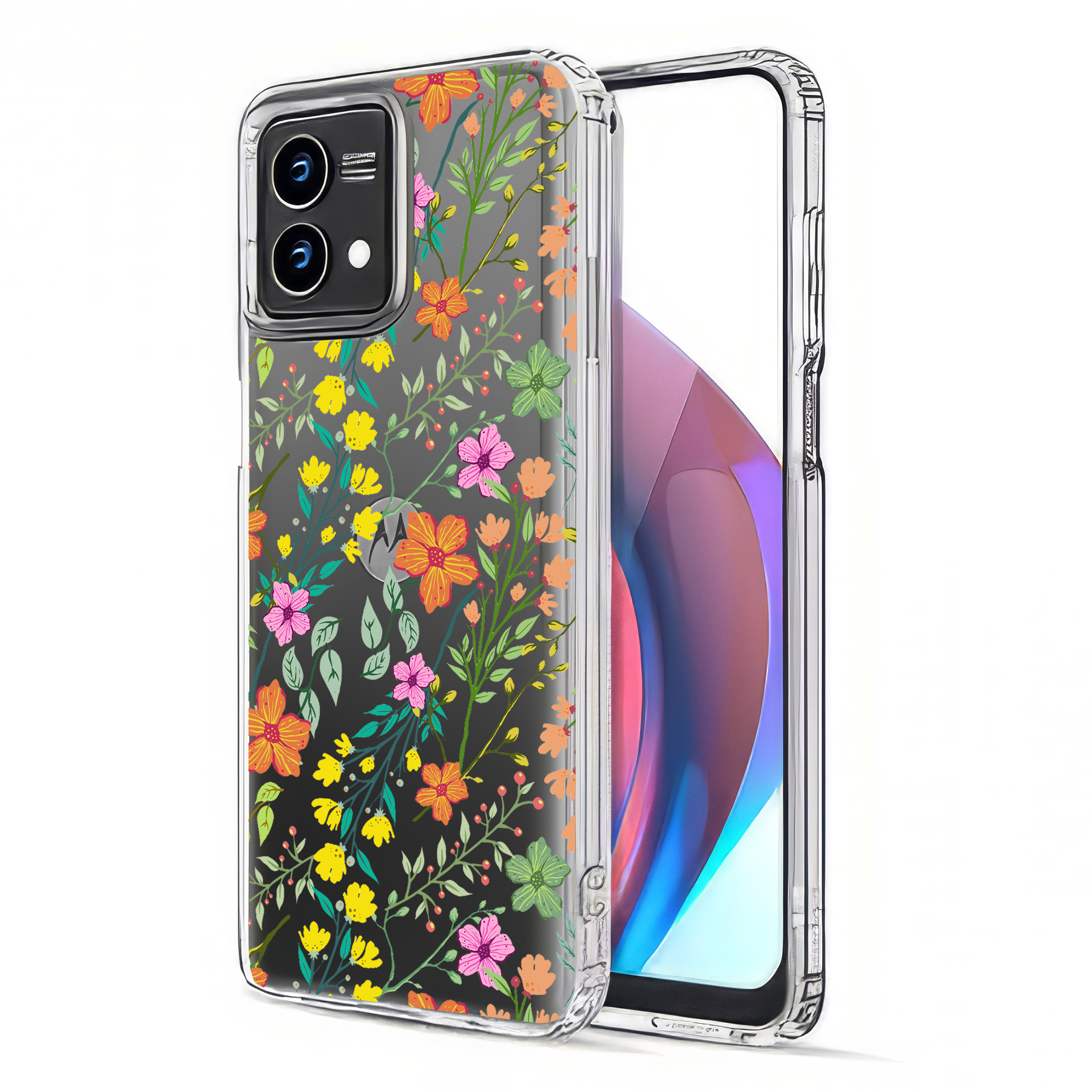 For Motorola Moto G (Power,Stylus,Play,5G),Slim Cover,Flower 20 Print,USA - Picture 16 of 27