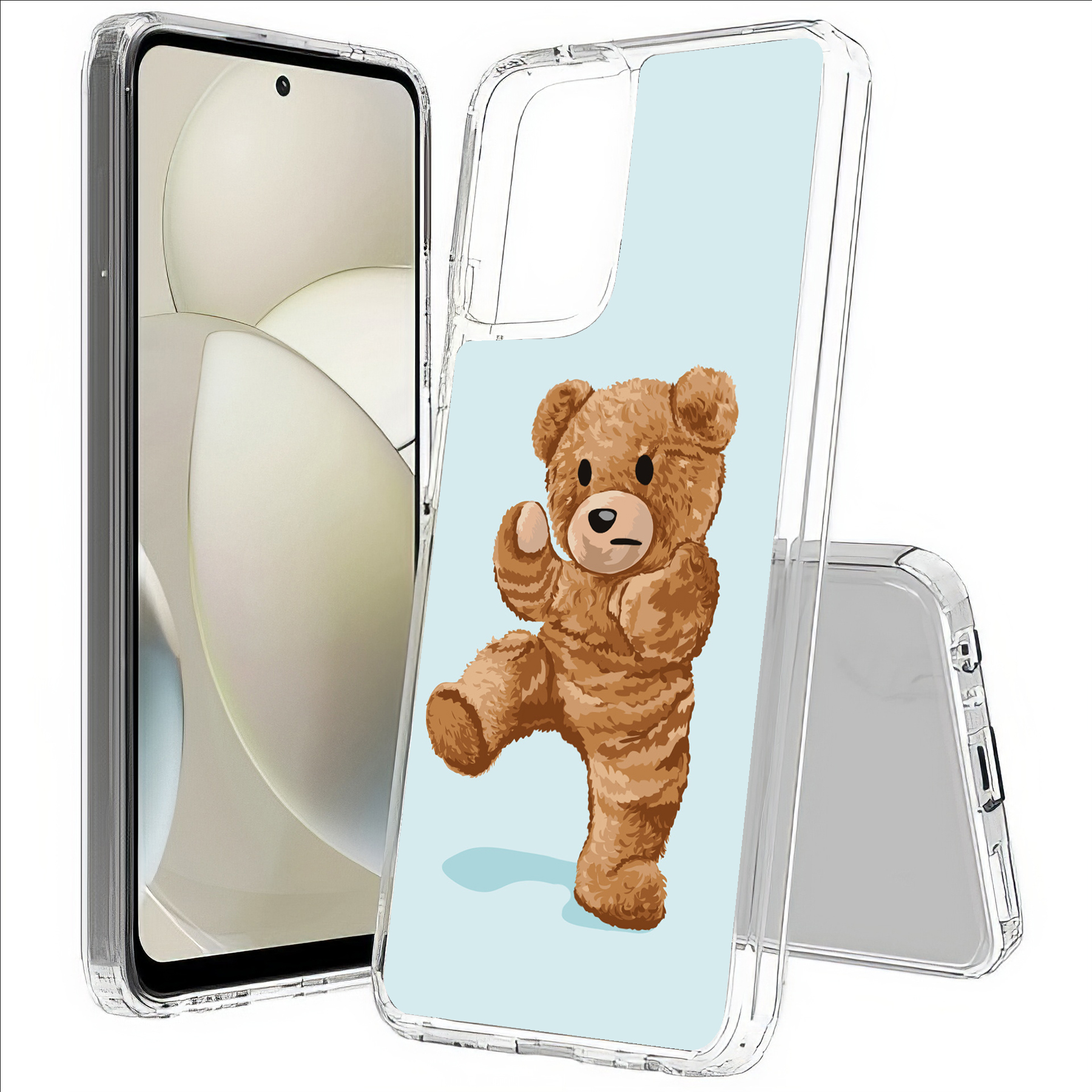 For Motorola Moto G (Power,Stylus,Play,5G),Slim Cover,Teddy Fight Print,USA - Afbeelding 15 van 27