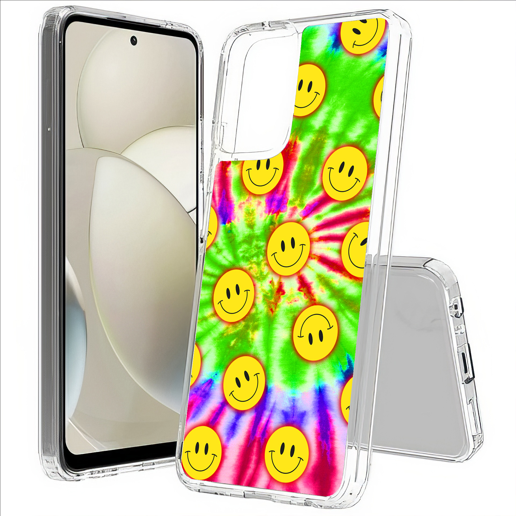 For Motorola Moto G (Power,Stylus,Play,5G),Slim Cover,Tie Dye Smile Print,USA - Picture 15 of 27