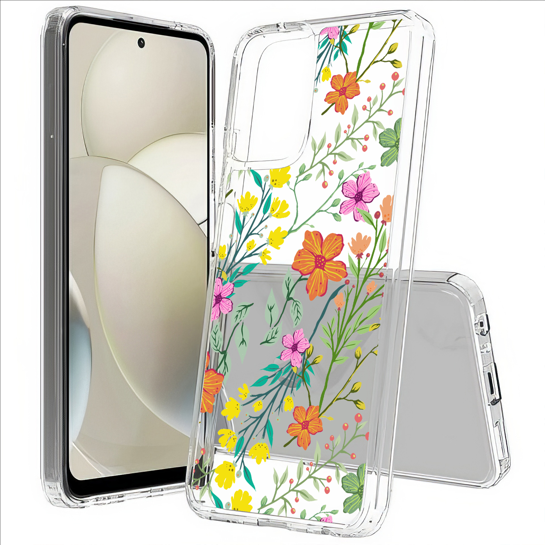 For Motorola Moto G (Power,Stylus,Play,5G),Slim Cover,Flower 20 Print,USA - Picture 15 of 27