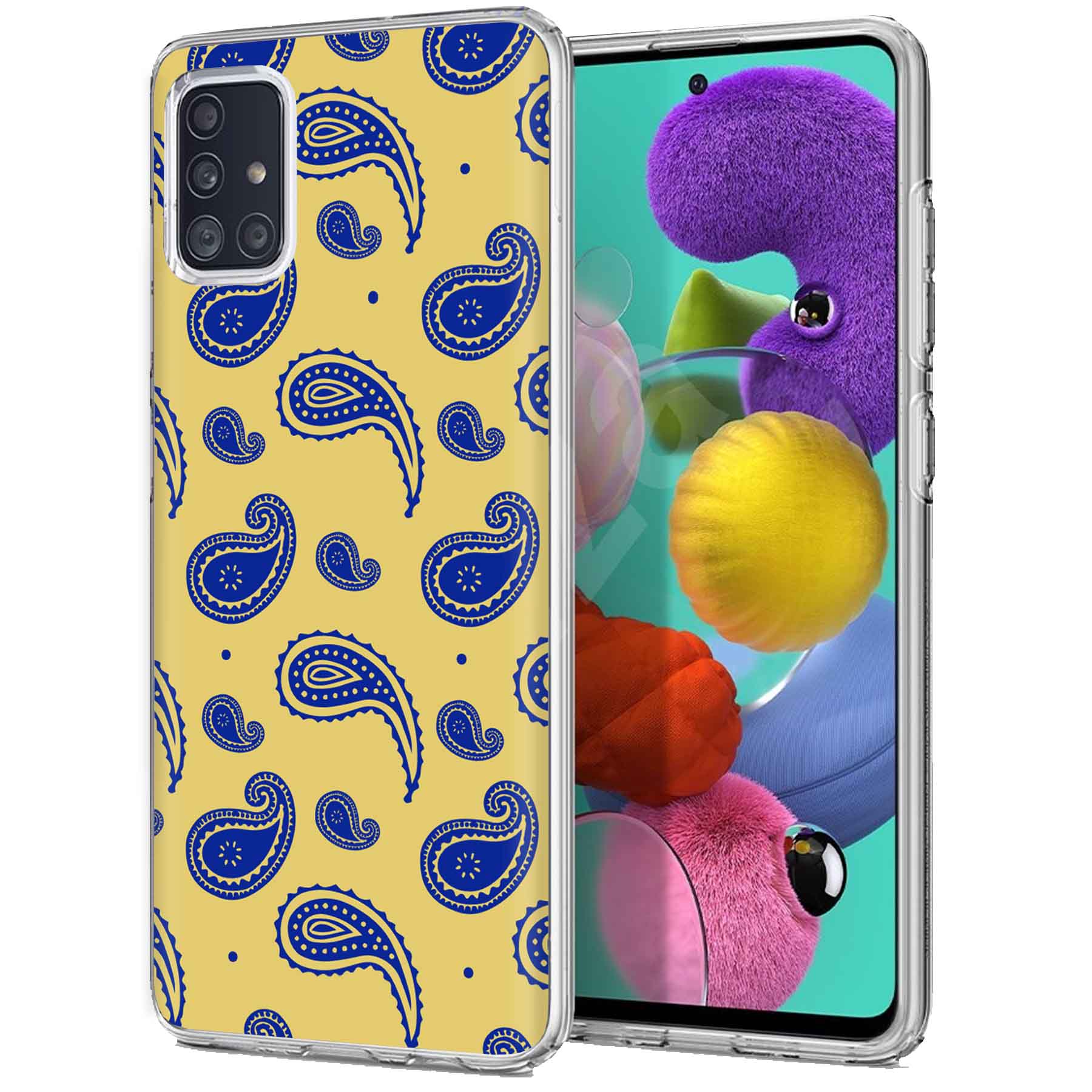 For Samsung Galaxy A (A56,A36,A16,A15,A14),Slim Cover,Paisley Yellow Print,USA - Picture 13 of 28