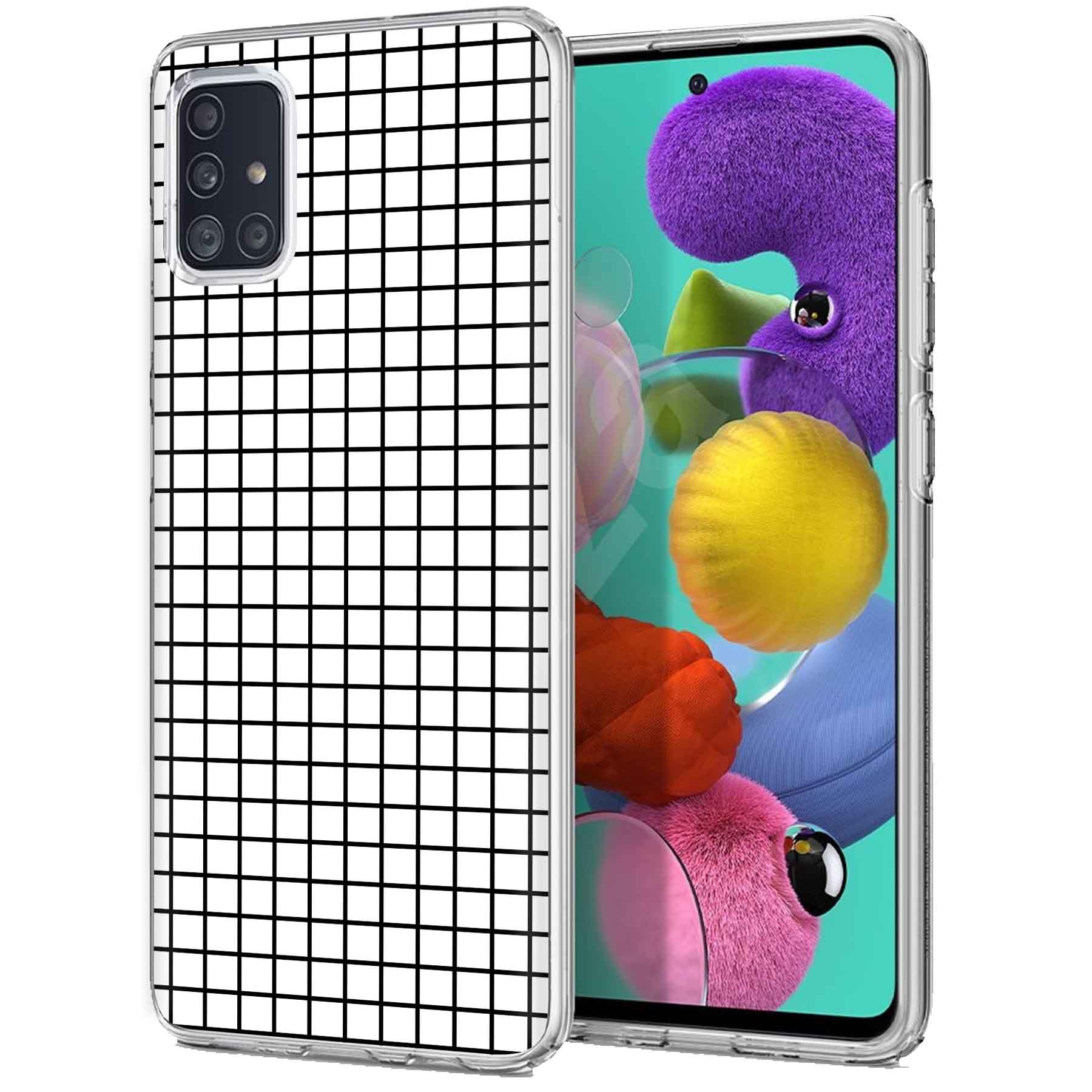 For Samsung Galaxy A (A56,A36,A16,A15,A14),Slim Cover,Blk White Grid Print,USA - Picture 13 of 28
