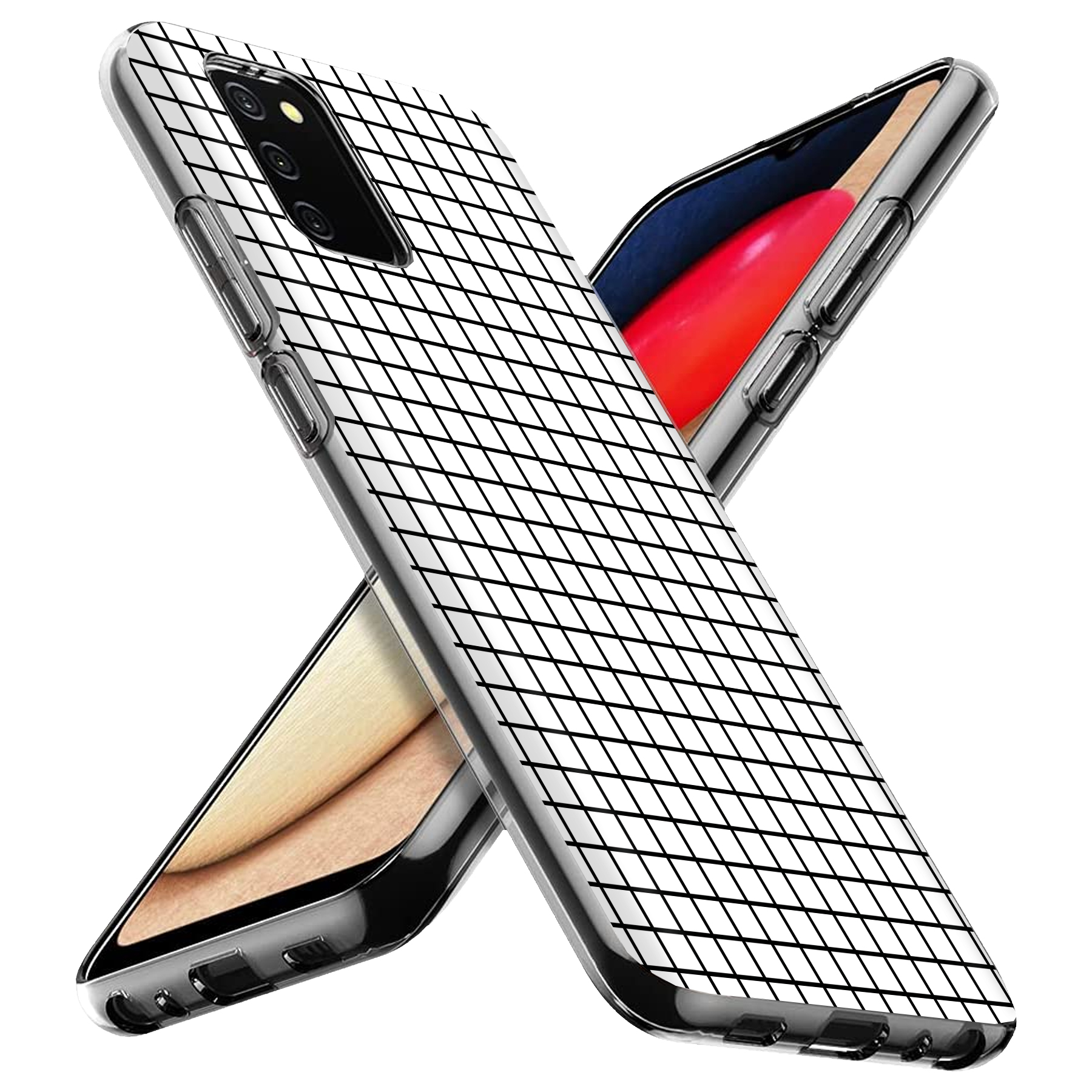 For Samsung Galaxy A (A56,A36,A16,A15,A14),Slim Cover,Blk White Grid Print,USA - Picture 28 of 28