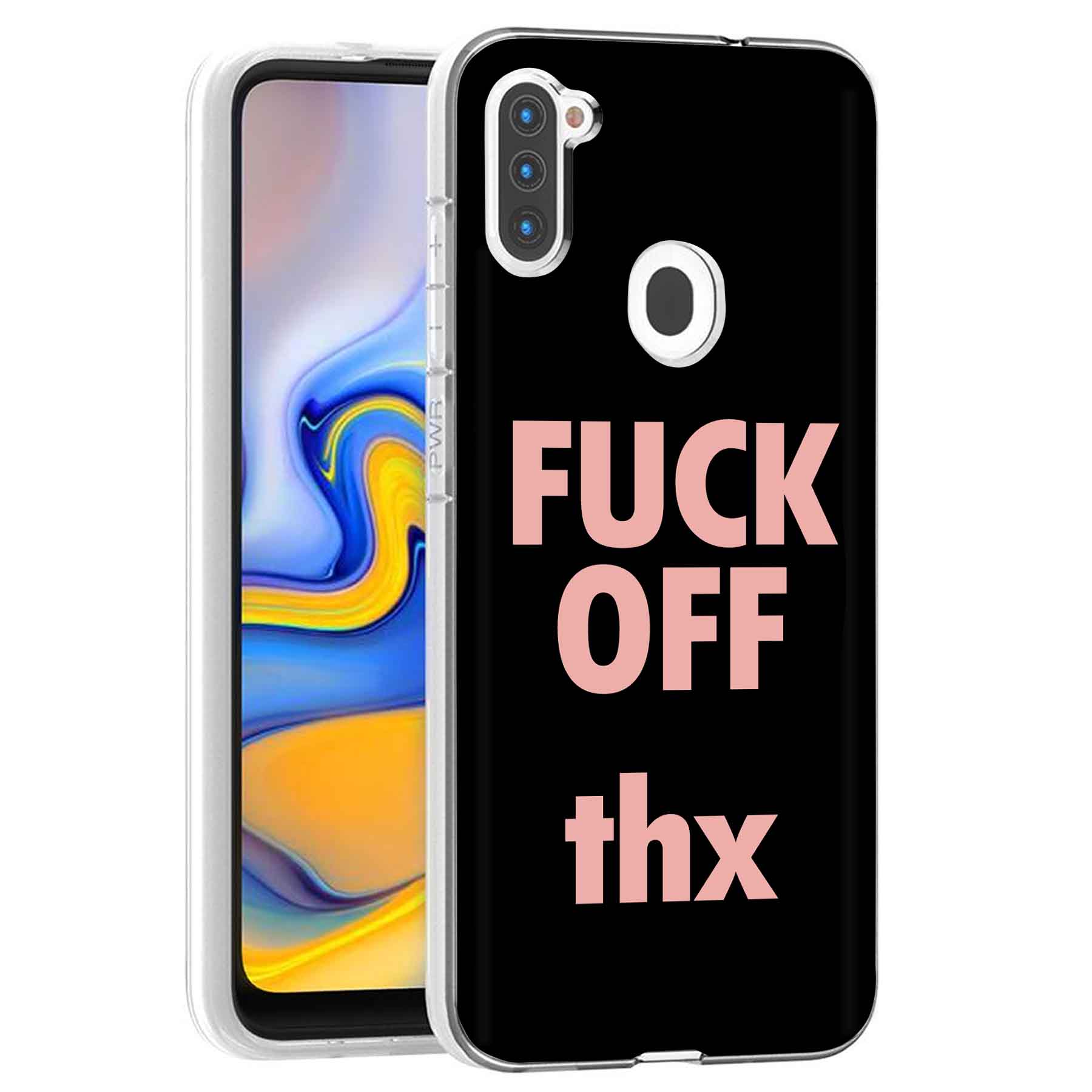 For Samsung Galaxy A (A56,A36,A16,A15,A14),Slim Cover,Fun Quote F Off Print,USA - Picture 25 of 28