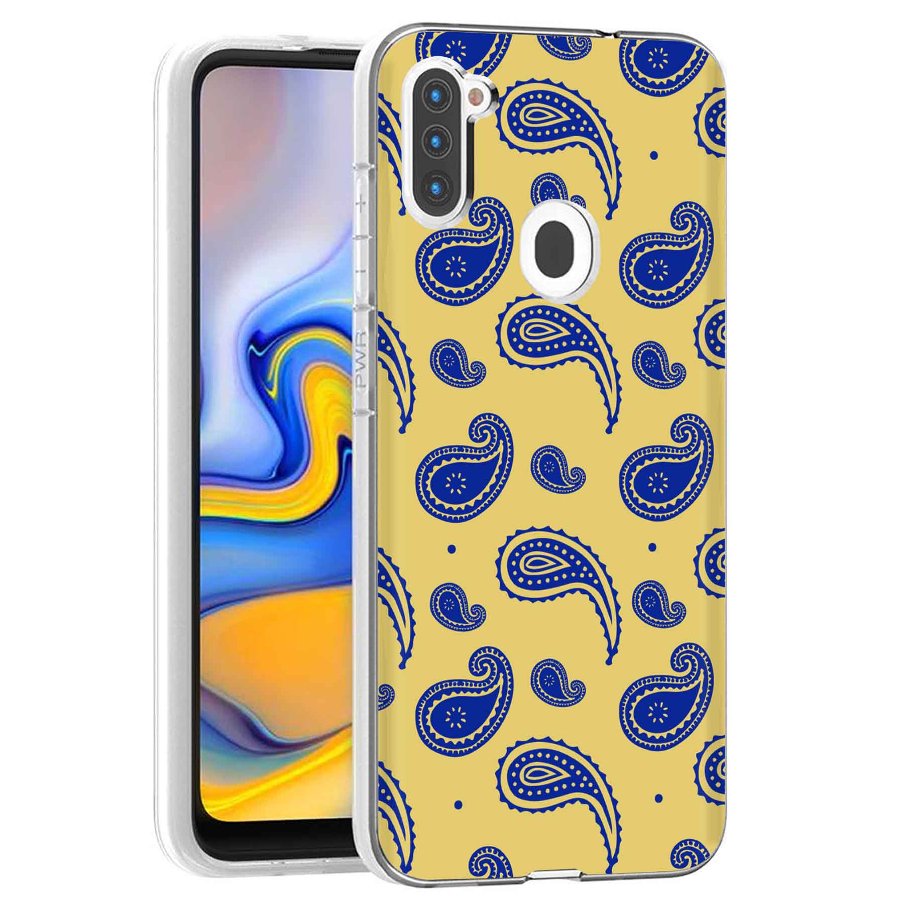 For Samsung Galaxy A (A56,A36,A16,A15,A14),Slim Cover,Paisley Yellow Print,USA - Picture 25 of 28