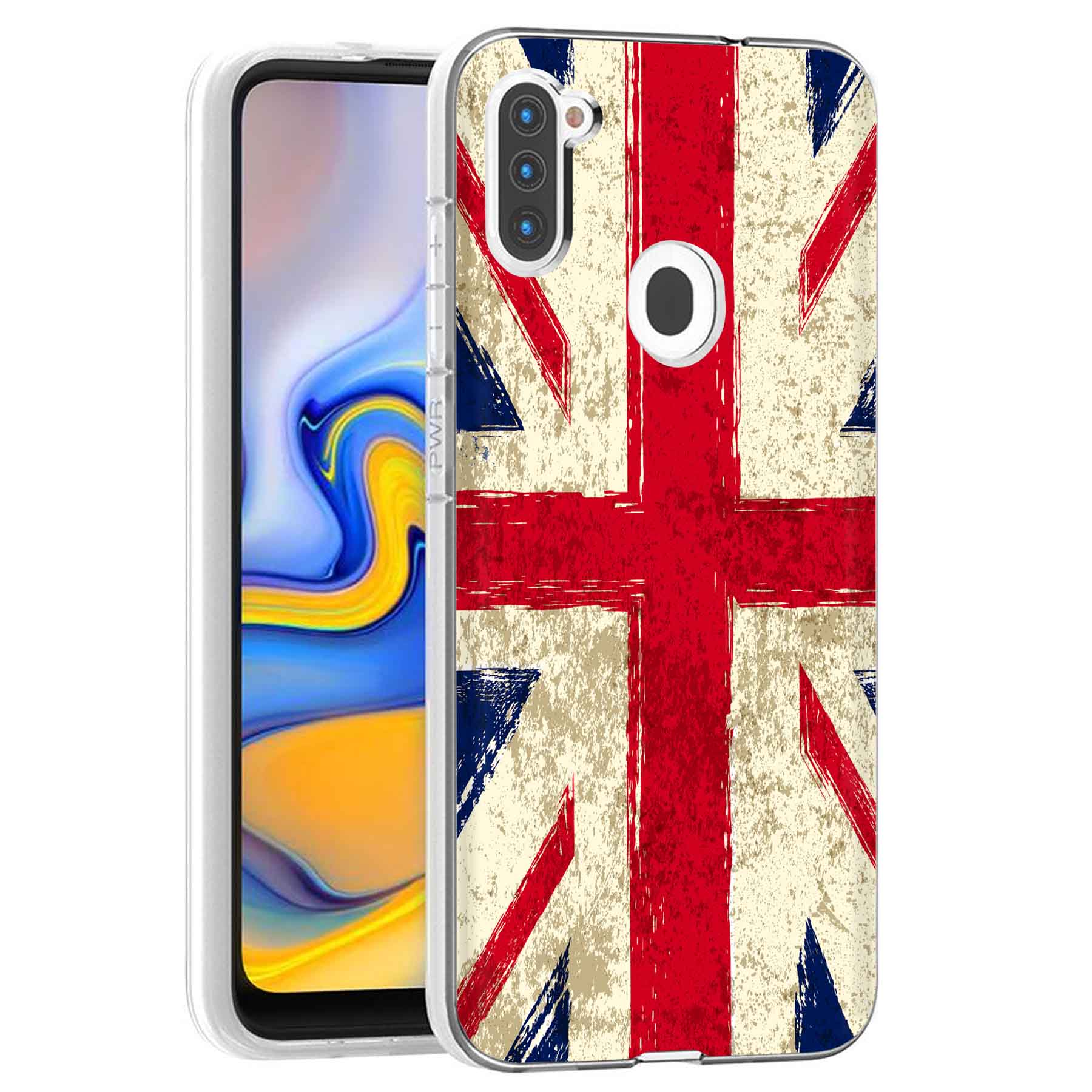 For Samsung Galaxy A (A56,A36,A16,A15,A14),Slim Cover,Old UK Flag Print,USA - Afbeelding 25 van 28