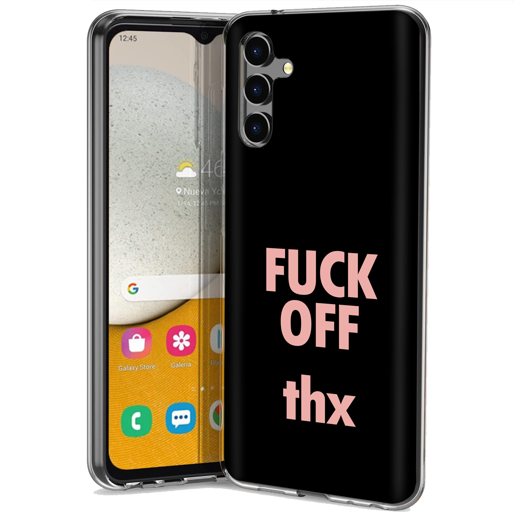 For Samsung Galaxy A (A56,A36,A16,A15,A14),Slim Cover,Fun Quote F Off Print,USA - Picture 23 of 28