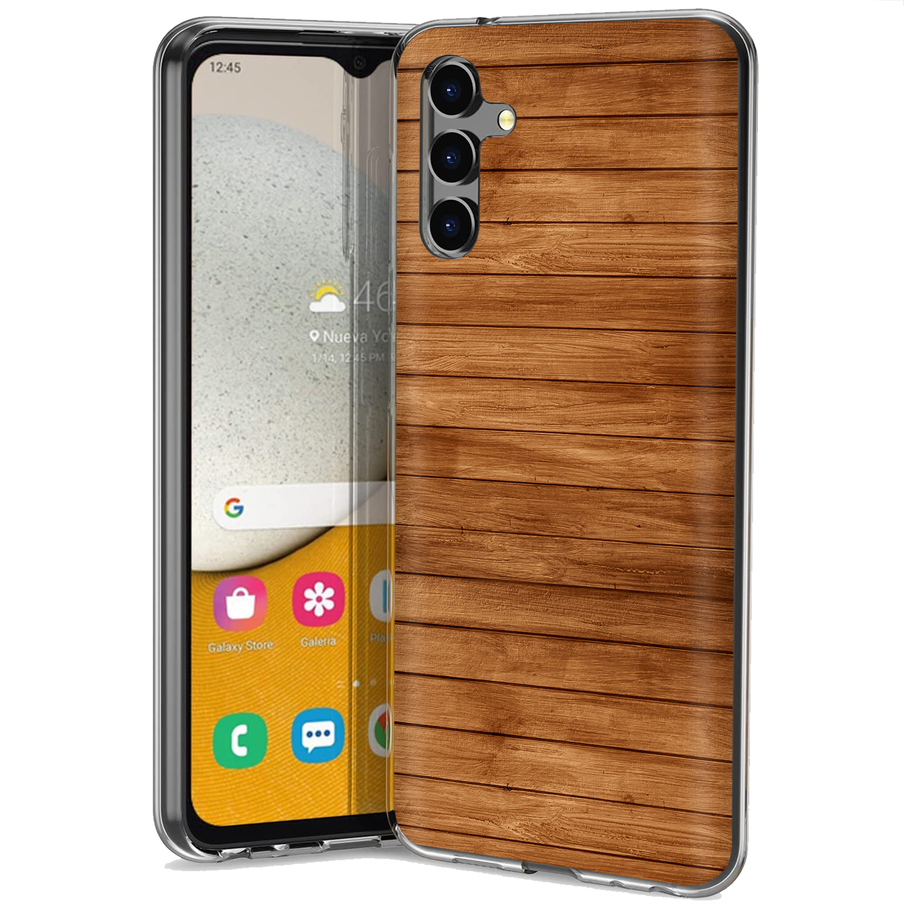 For Samsung Galaxy A (A56,A36,A16,A15,A14),Slim Cover,Wood 14 Print,USA - Picture 23 of 28