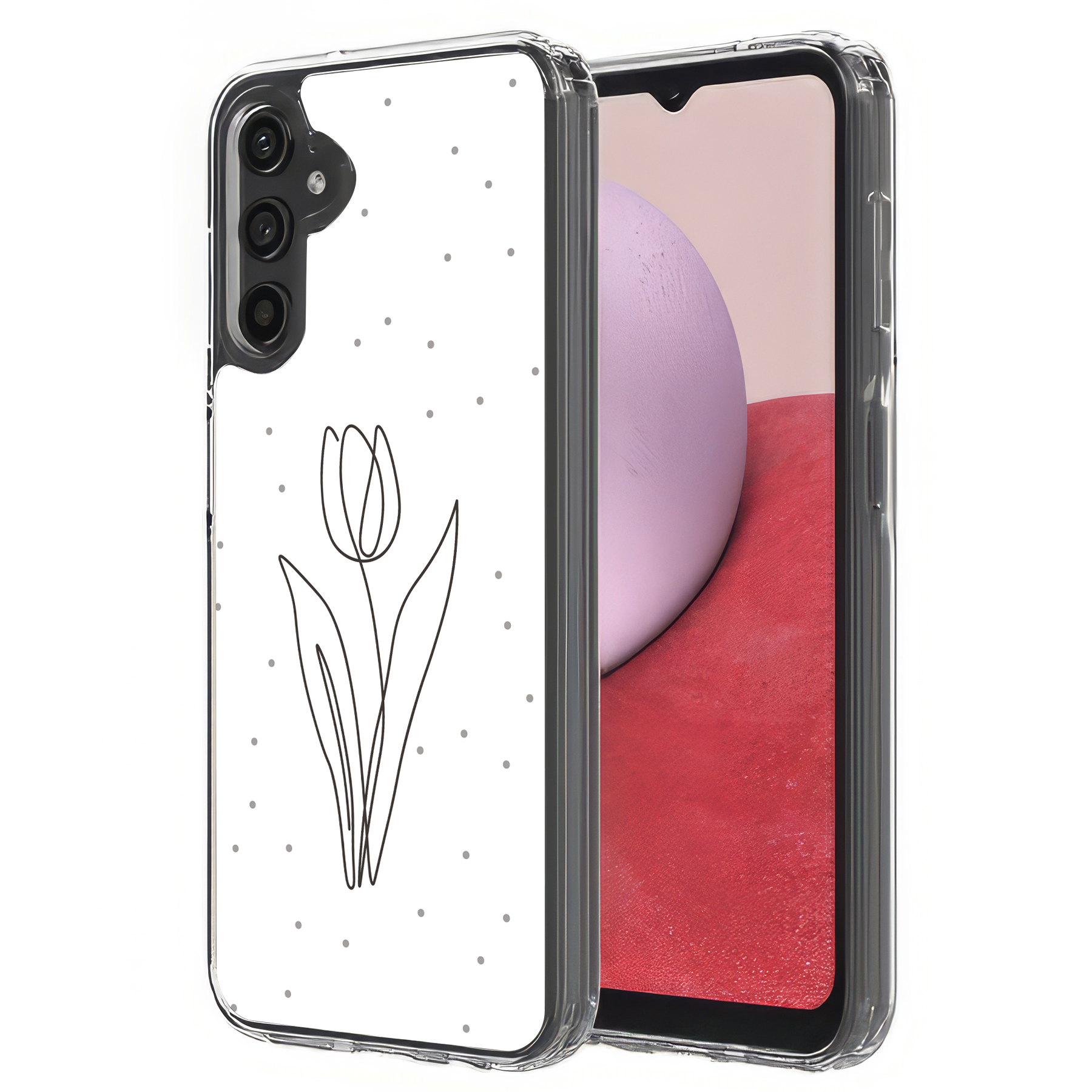 For Samsung Galaxy A (A56,A36,A16,A15,A14),Slim Cover,Line Art Tulip Print,USA - Picture 16 of 28