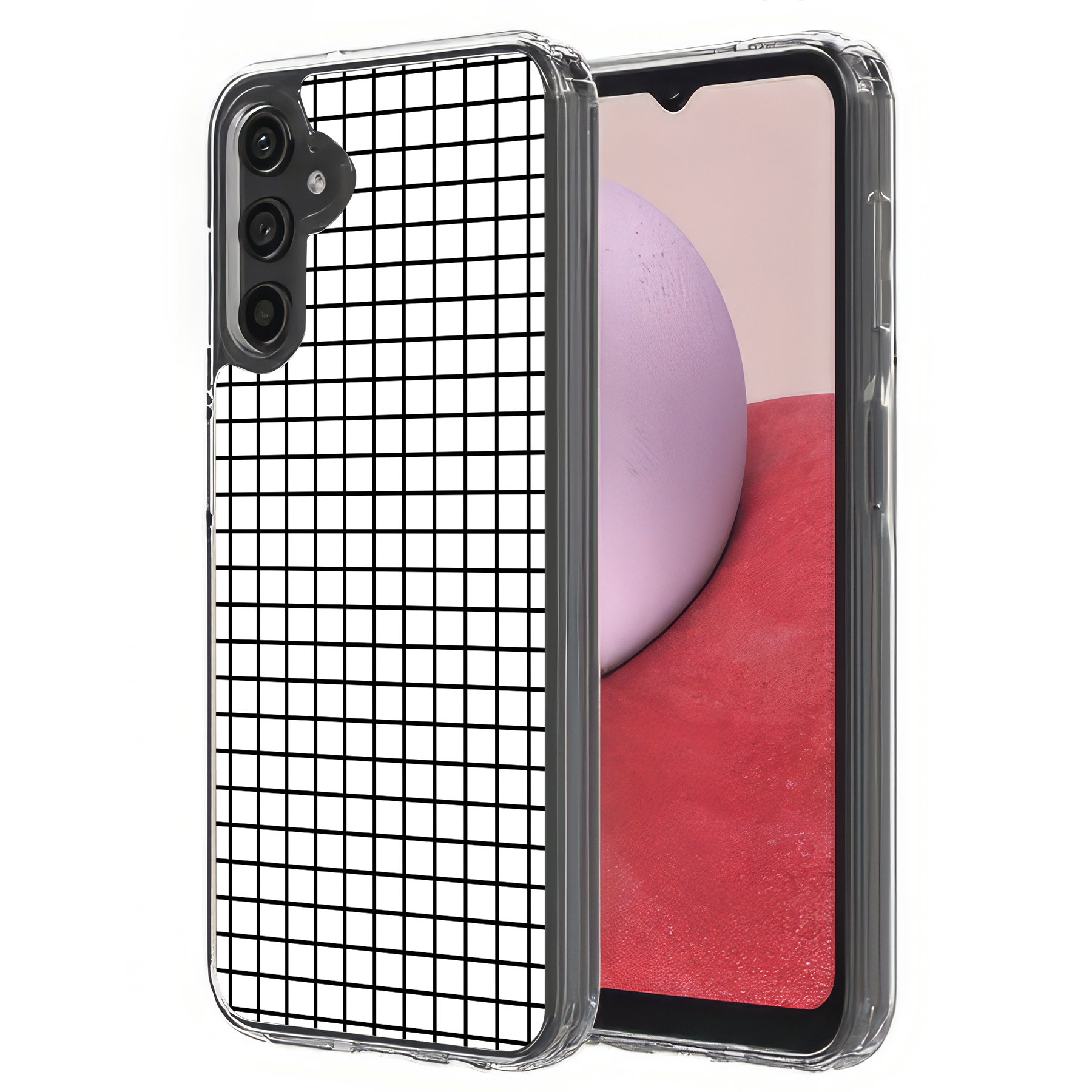 For Samsung Galaxy A (A56,A36,A16,A15,A14),Slim Cover,Blk White Grid Print,USA - Picture 16 of 28