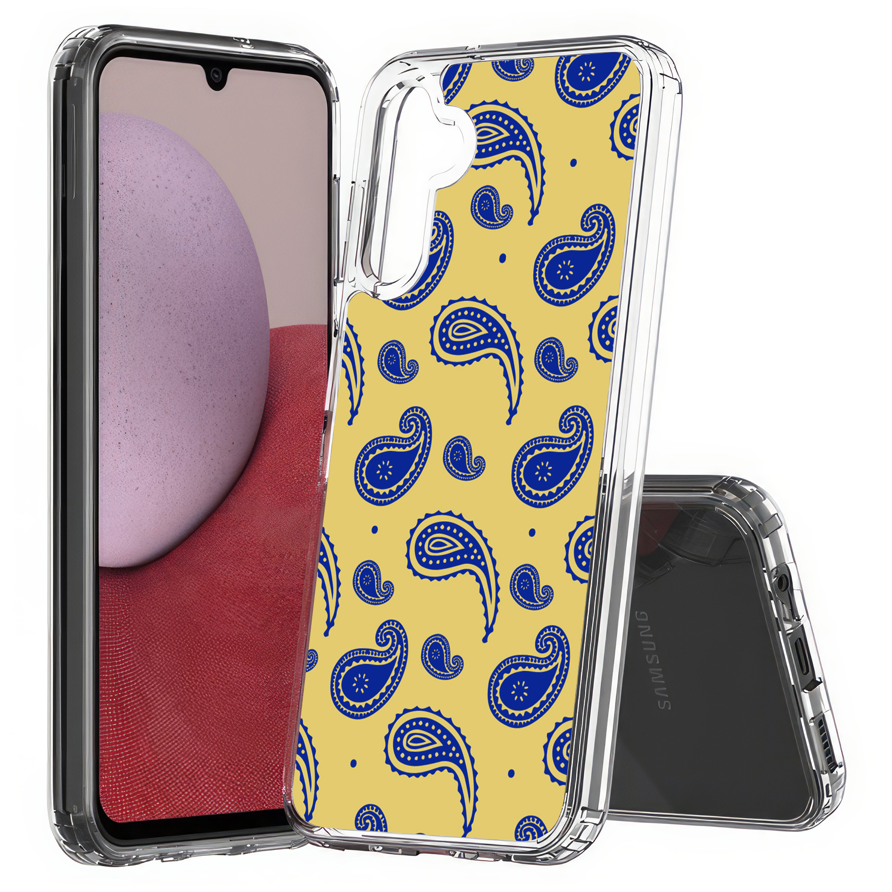 For Samsung Galaxy A (A56,A36,A16,A15,A14),Slim Cover,Paisley Yellow Print,USA - Picture 20 of 28