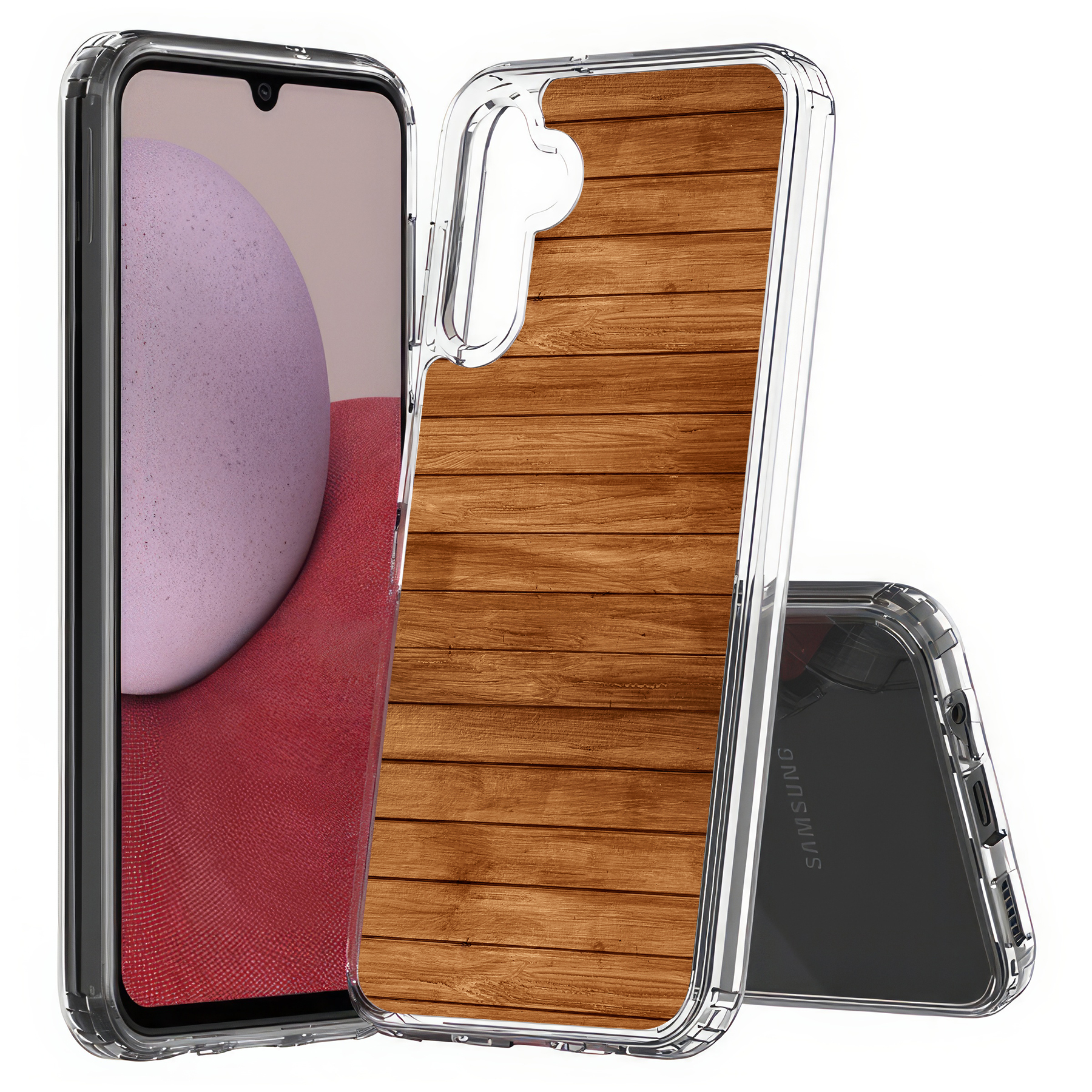 For Samsung Galaxy A (A56,A36,A16,A15,A14),Slim Cover,Wood 14 Print,USA - Picture 20 of 28