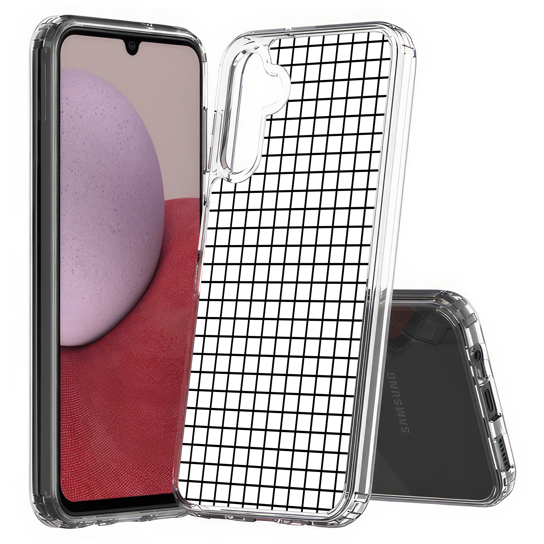 For Samsung Galaxy A (A56,A36,A16,A15,A14),Slim Cover,Blk White Grid Print,USA - Picture 20 of 28