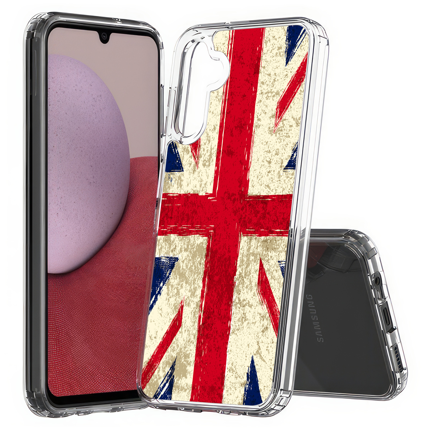 For Samsung Galaxy A (A56,A36,A16,A15,A14),Slim Cover,Old UK Flag Print,USA - Afbeelding 20 van 28