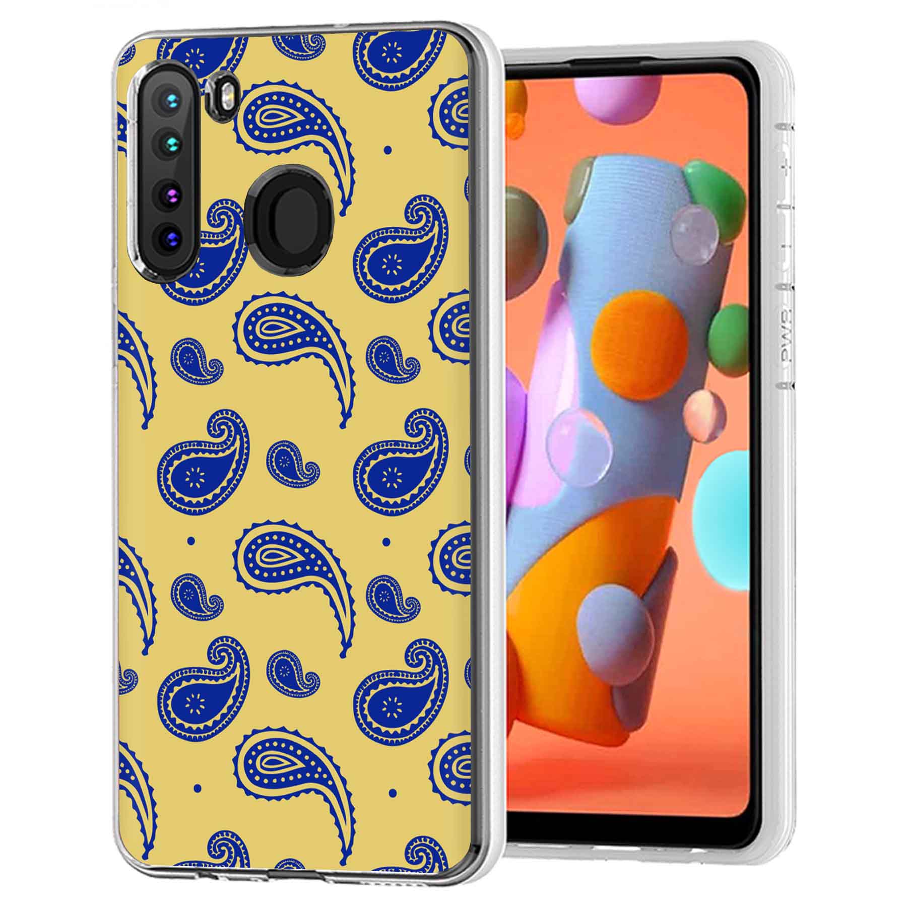 For Samsung Galaxy A (A56,A36,A16,A15,A14),Slim Cover,Paisley Yellow Print,USA - Picture 19 of 28