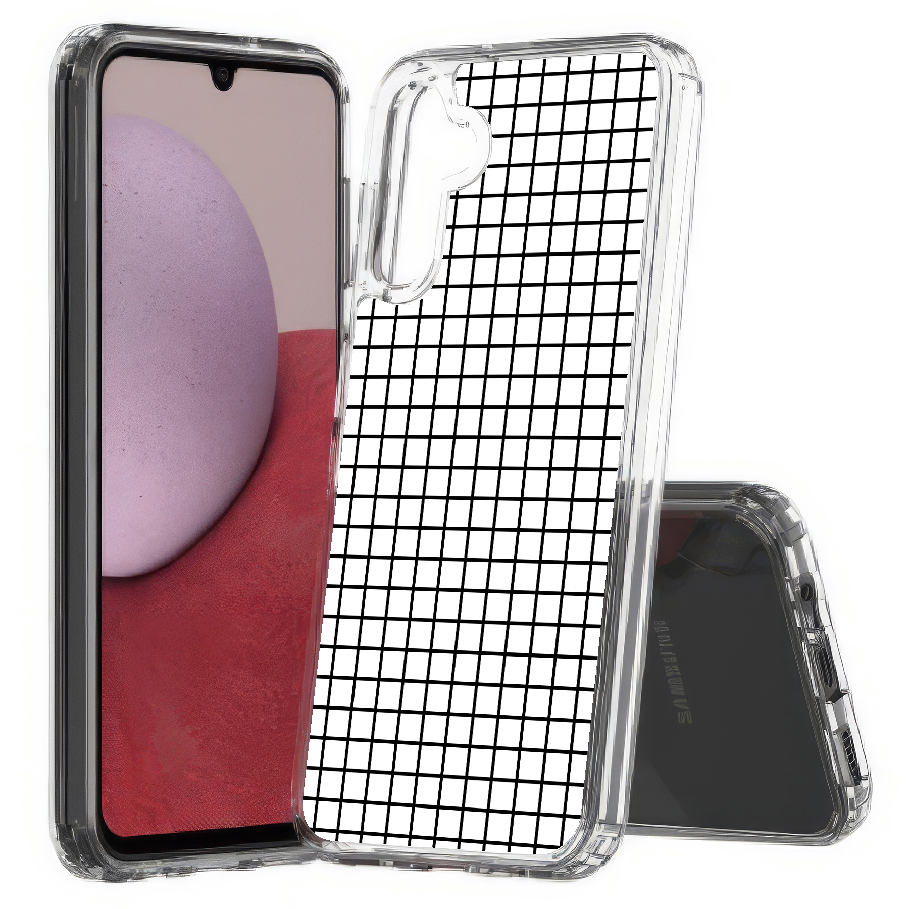 For Samsung Galaxy A (A56,A36,A16,A15,A14),Slim Cover,Blk White Grid Print,USA - Picture 9 of 28