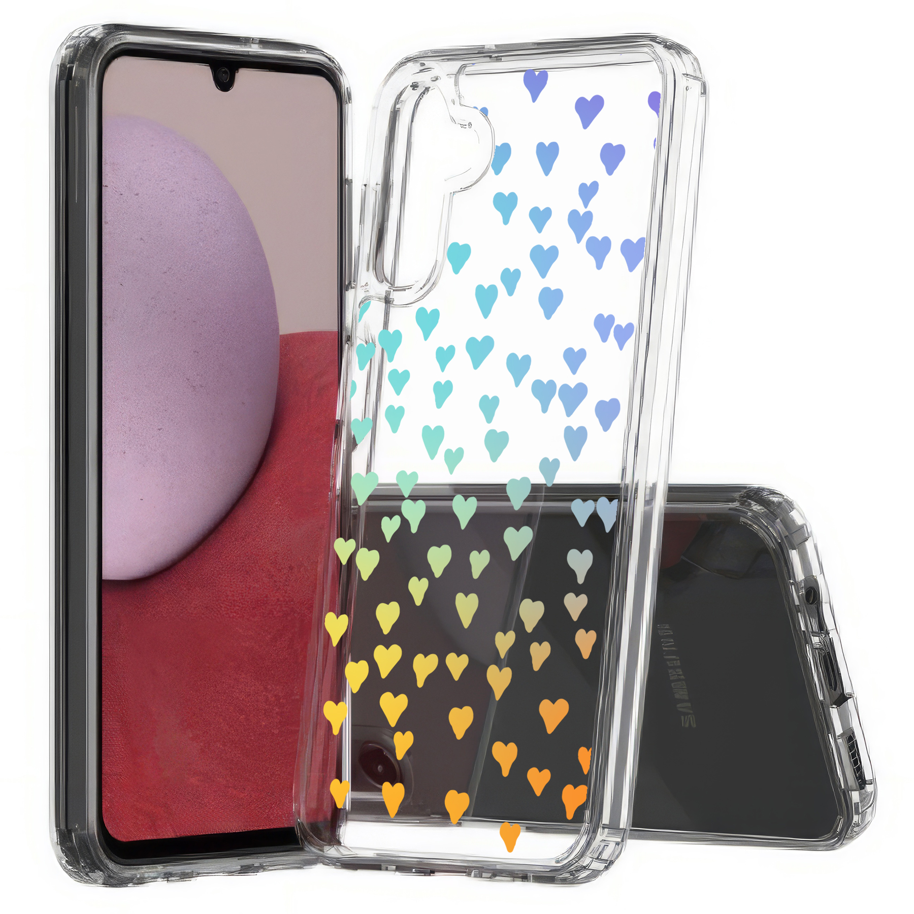 For Samsung Galaxy A (A56,A36,A16,A15,A14),Slim Cover,Gradient Hearts Print,USA - Picture 9 of 28