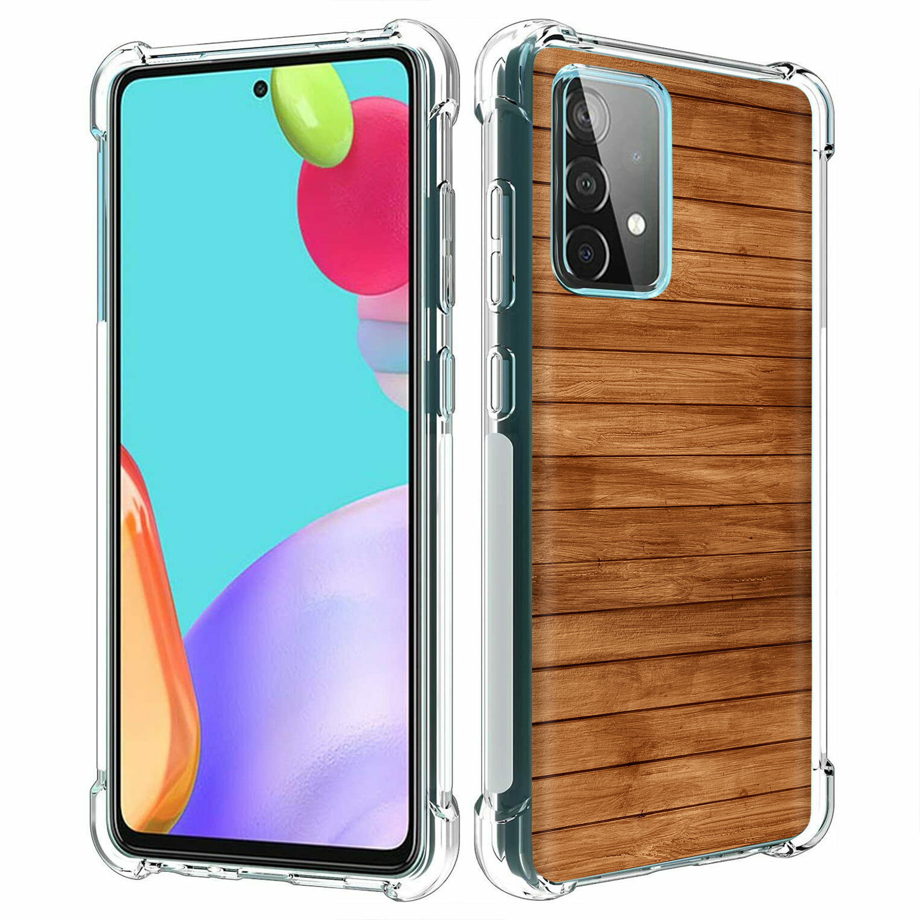 For Samsung Galaxy A (A56,A36,A16,A15,A14),Slim Cover,Wood 14 Print,USA - Picture 12 of 28