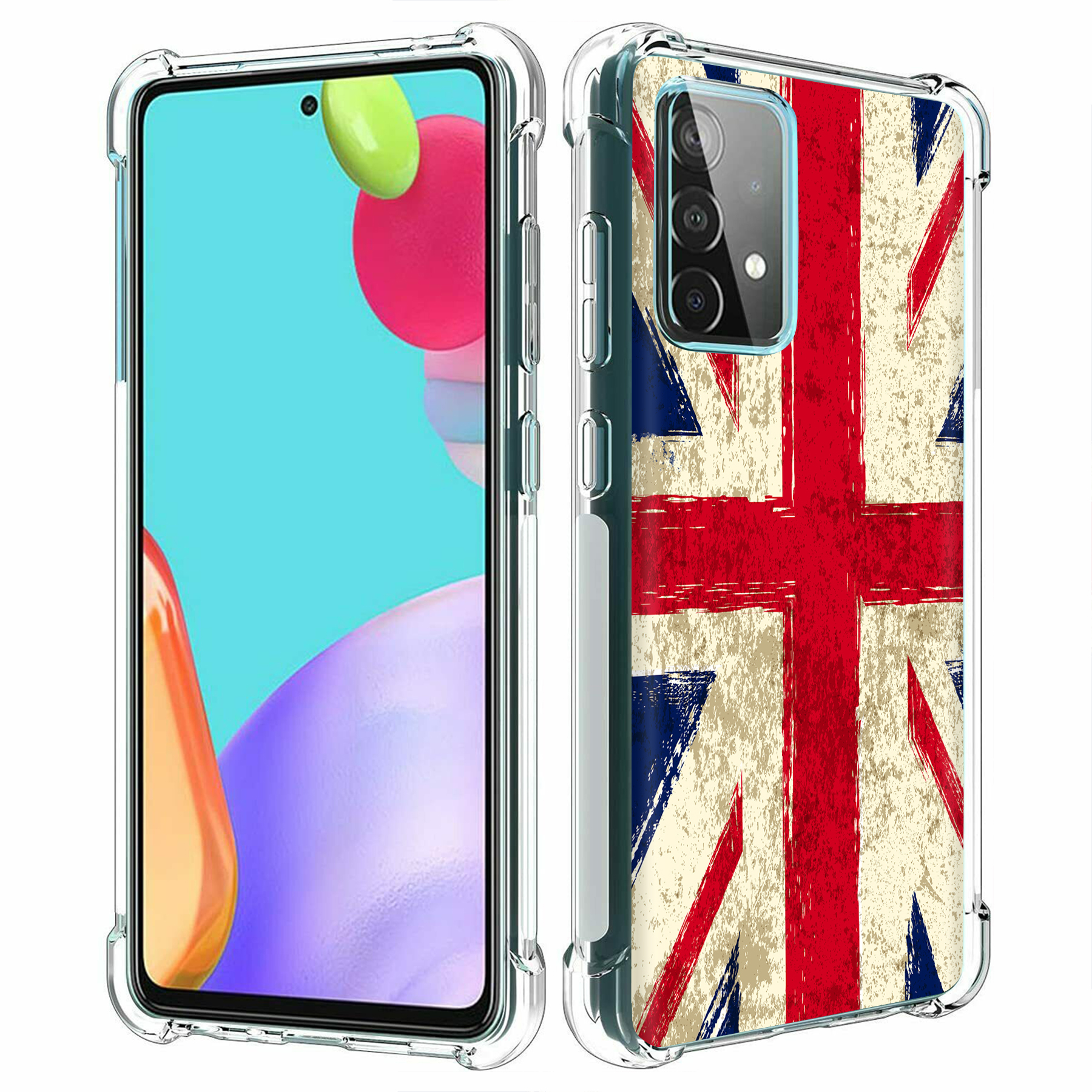 For Samsung Galaxy A (A56,A36,A16,A15,A14),Slim Cover,Old UK Flag Print,USA - Afbeelding 12 van 28