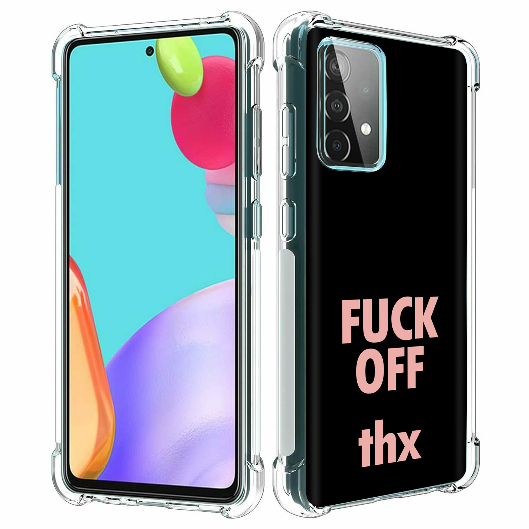 For Samsung Galaxy A (A56,A36,A16,A15,A14),Slim Cover,Fun Quote F Off Print,USA - Picture 11 of 28