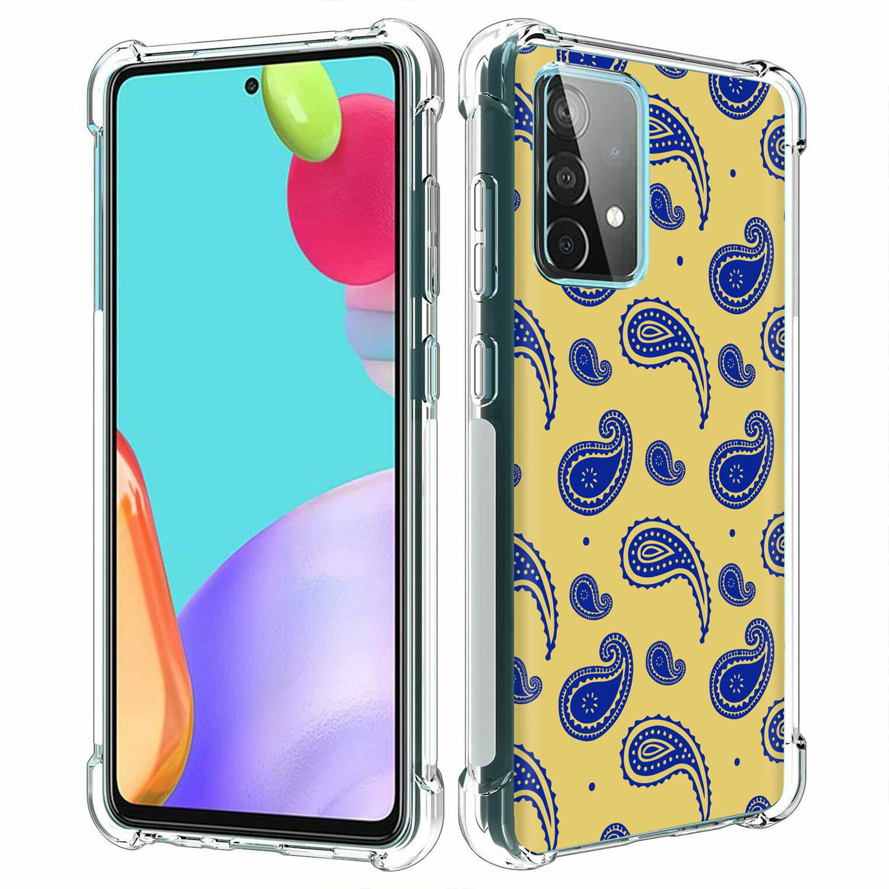 For Samsung Galaxy A (A56,A36,A16,A15,A14),Slim Cover,Paisley Yellow Print,USA - Picture 11 of 28