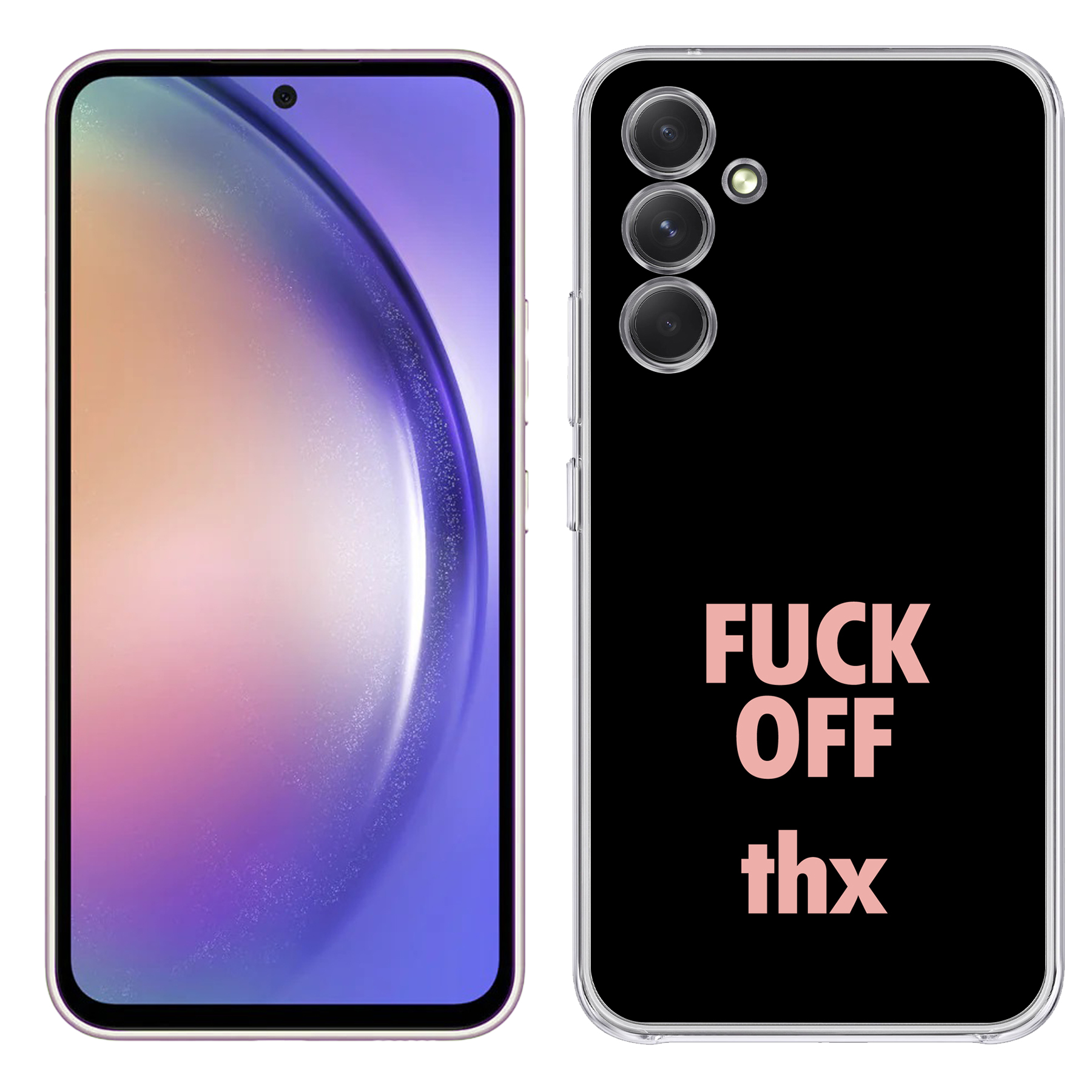 For Samsung Galaxy A (A56,A36,A16,A15,A14),Slim Cover,Fun Quote F Off Print,USA - Picture 10 of 28