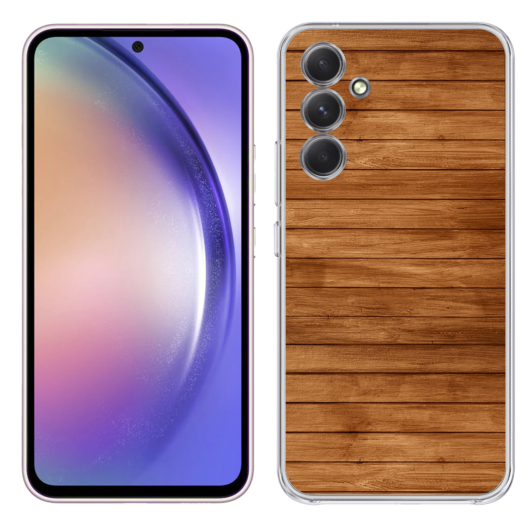 For Samsung Galaxy A (A56,A36,A16,A15,A14),Slim Cover,Wood 14 Print,USA - Picture 10 of 28